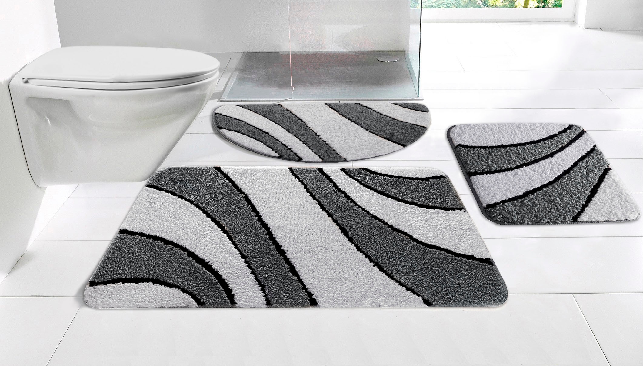 my home Badematte »Anna, Badvorleger, Badezimmer Teppich«, rutschhemmend be günstig online kaufen