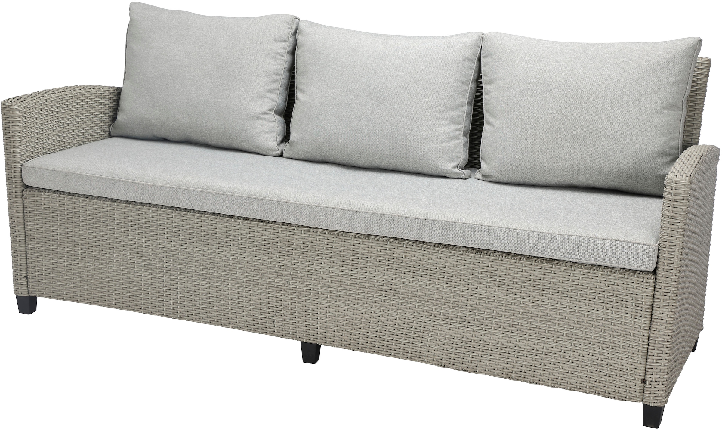 KONIFERA Gartenlounge-Set »Amsterdam XL« Set, 16 tlg. tlg. bestehend aus 2 Sesseln, 2 Hocker, 1 Sofa, 10 Sitzauflagen, 1 Tisch