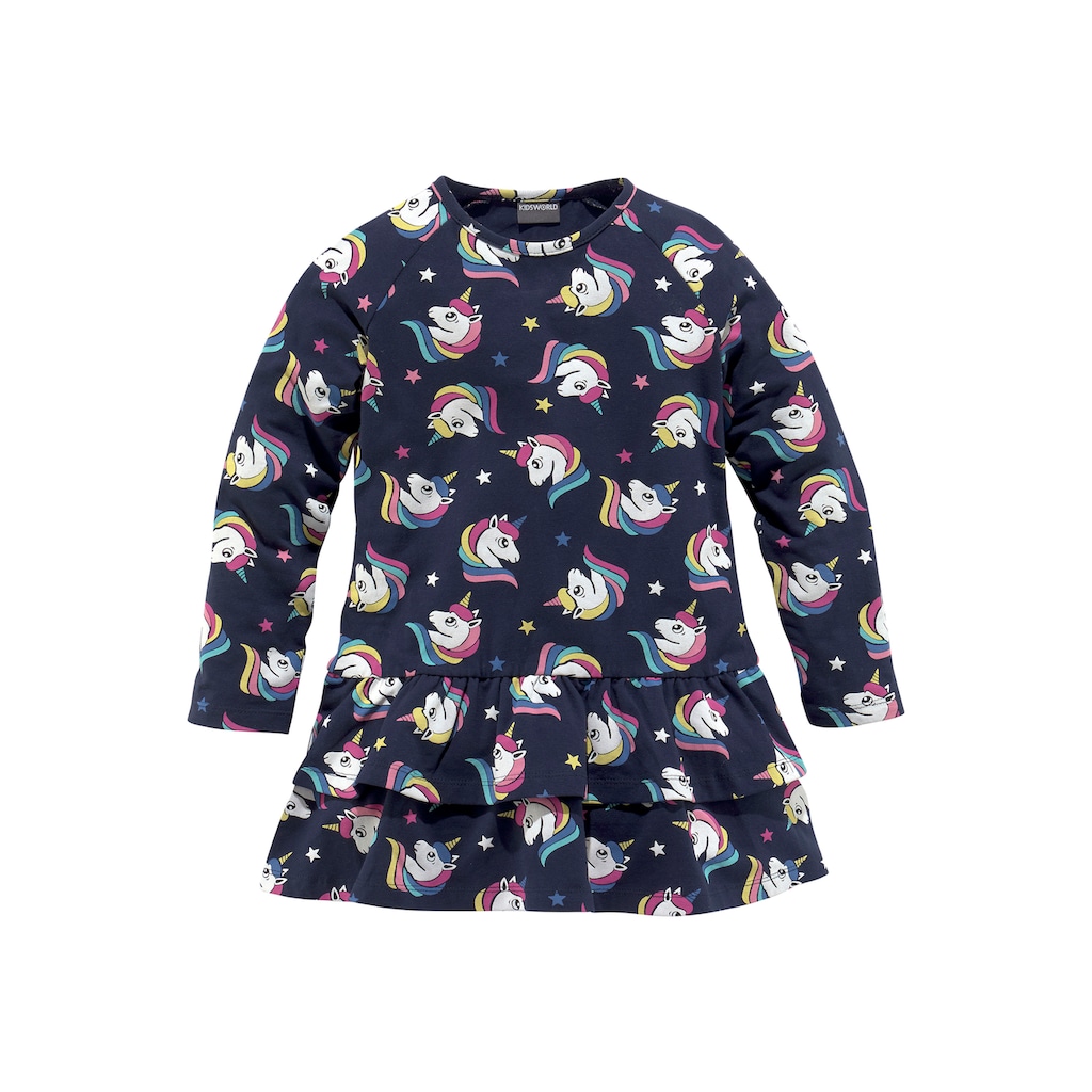 KIDSWORLD Jerseykleid »für kleine Mädchen«, mit Raglanärmeln
