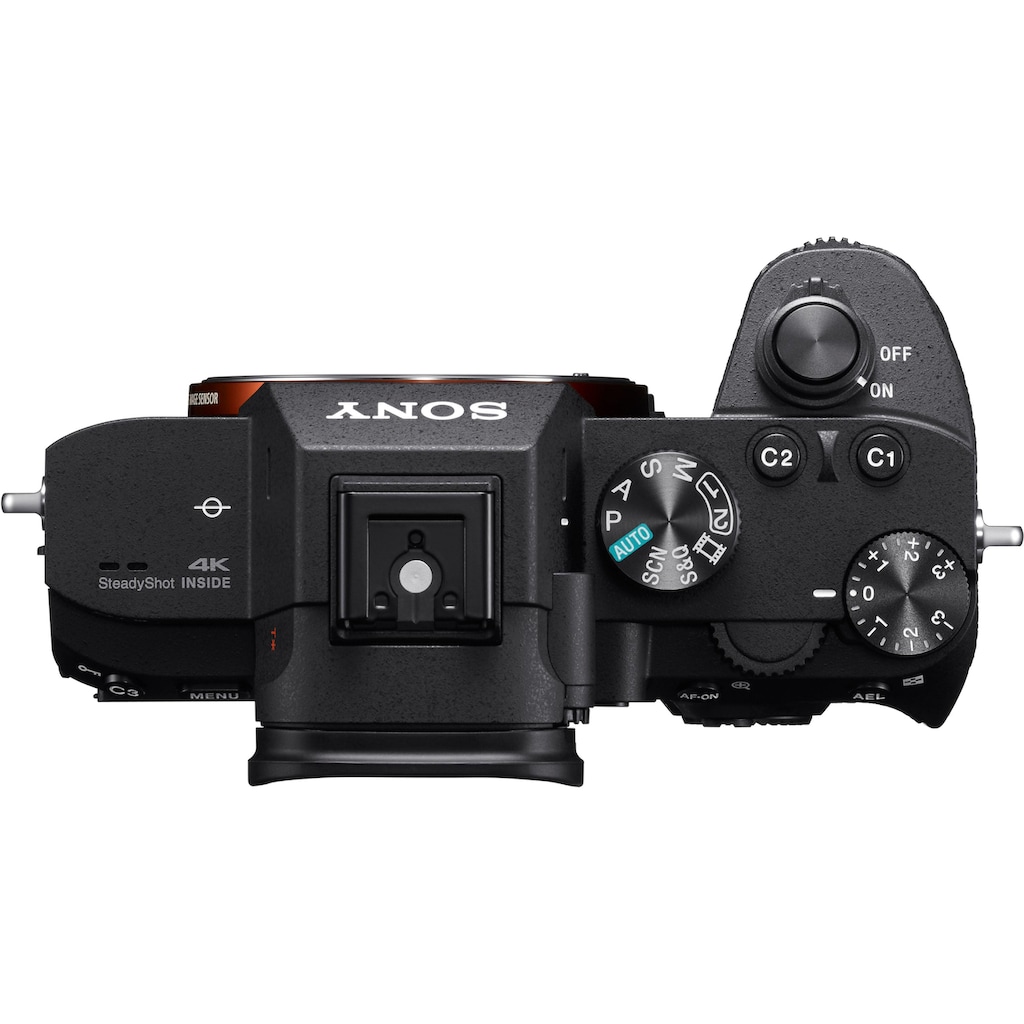 Sony Systemkamera »ILCE-7M3B - Alpha 7 III E-Mount«, 24,2 MP, Exmor R CMOS Vollformatsensor, 7,5 cm (3 Zoll) Touch-Display, 2 Kartenslots, NFC, Bluetooth, WLAN (Wi-Fi), nur Gehäuse