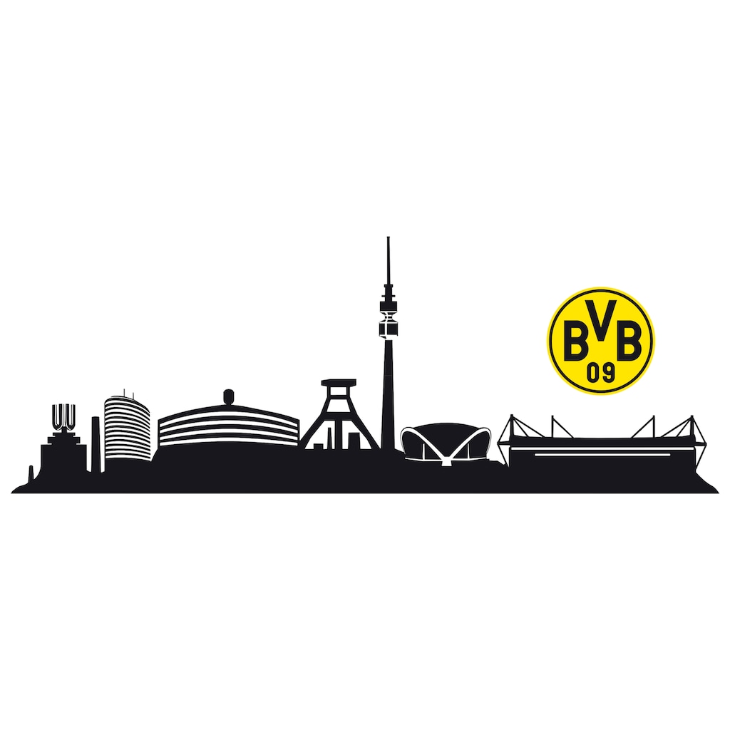 Wall-Art Wandtattoo »BVB Skyline mit Logo Fußball Sticker«
