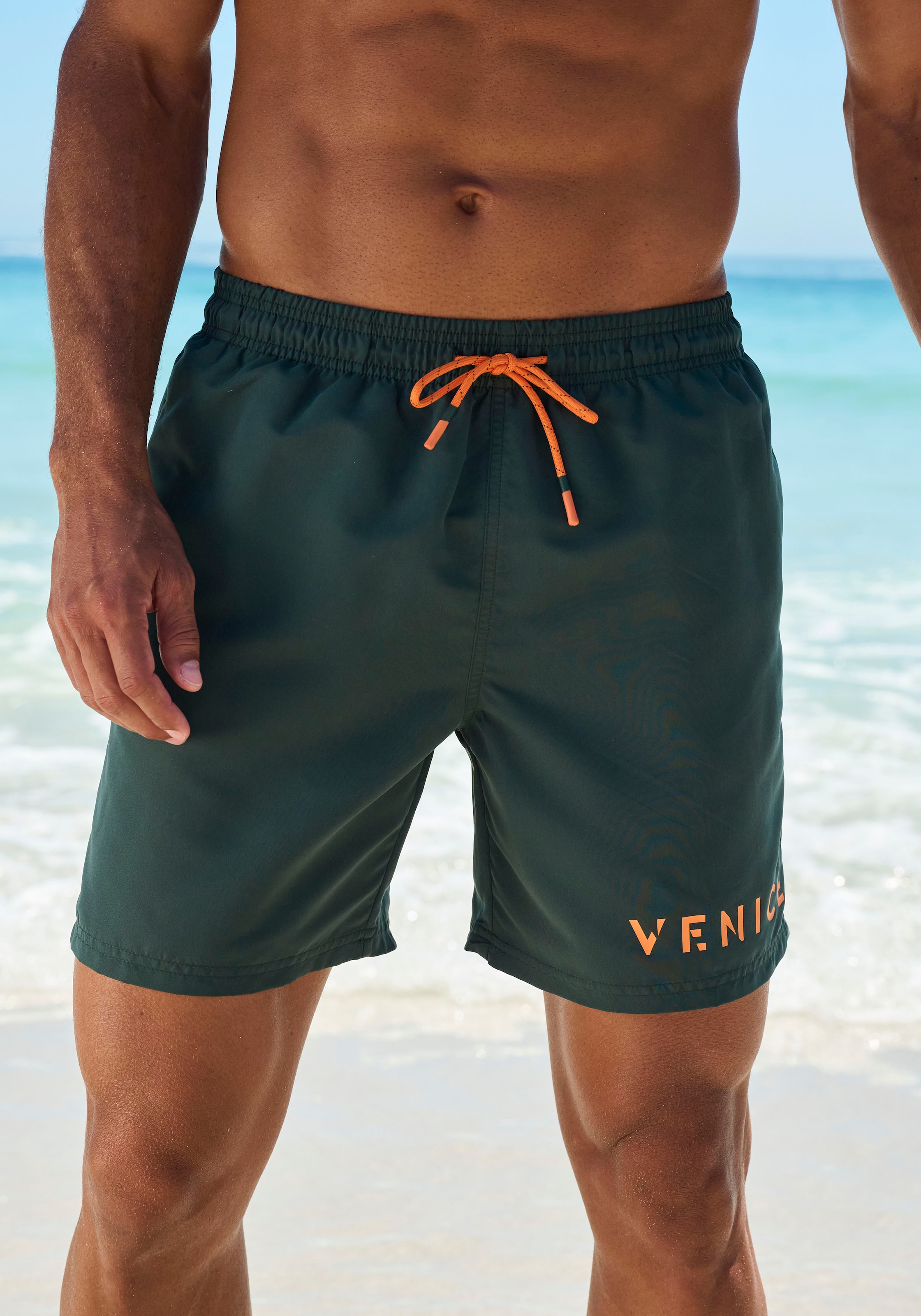 Venice Beach Badeshorts, seitliche Eingrifftasche mit Reißverschluss