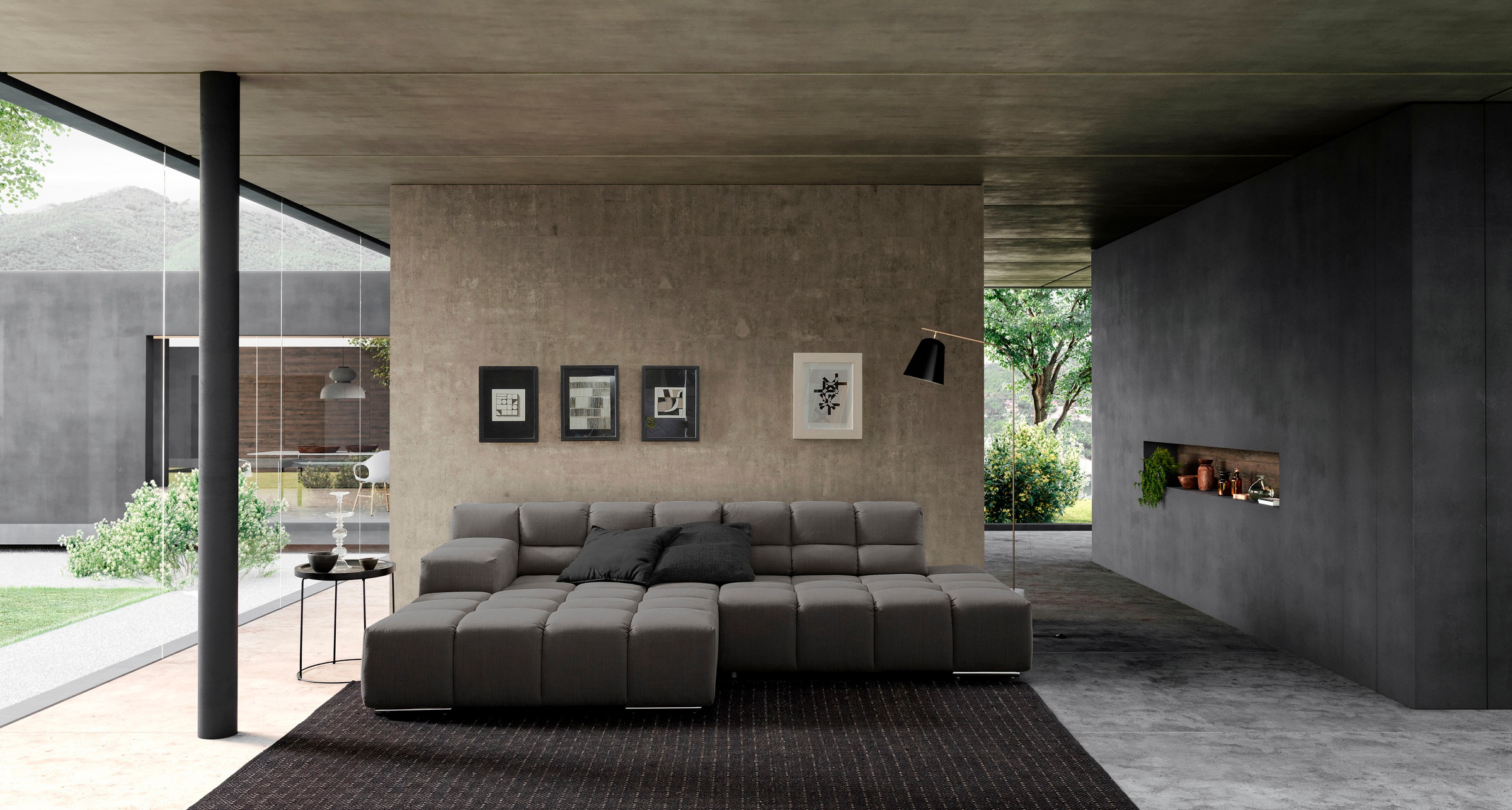 designwerk Ecksofa »Temple, Designsofa trifft hohen Sitzkomfort, L-Form« mi günstig online kaufen