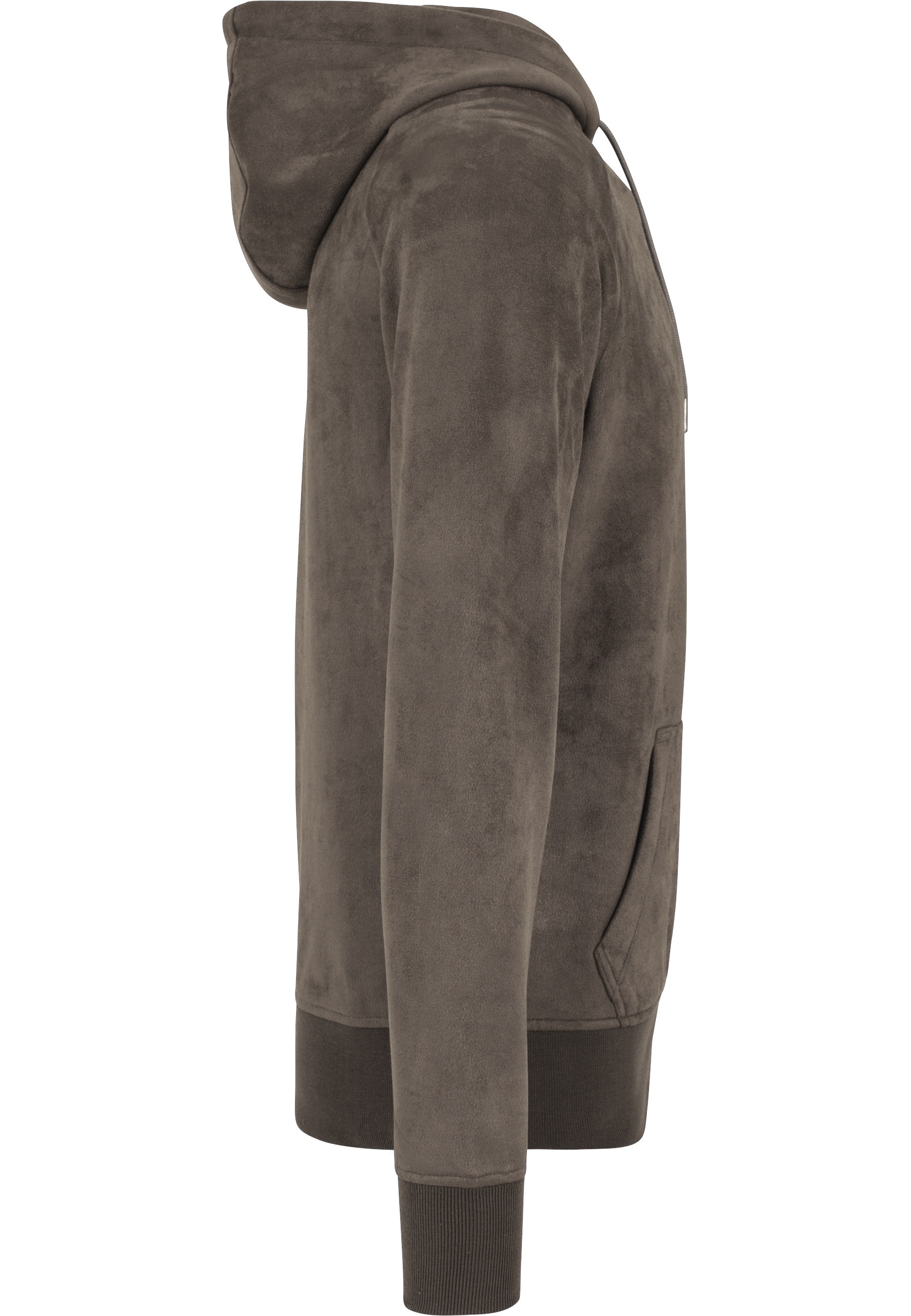 URBAN CLASSICS Rundhalspullover »Urban Classics Herren Imitation Suede Hoody« 1 Stk.