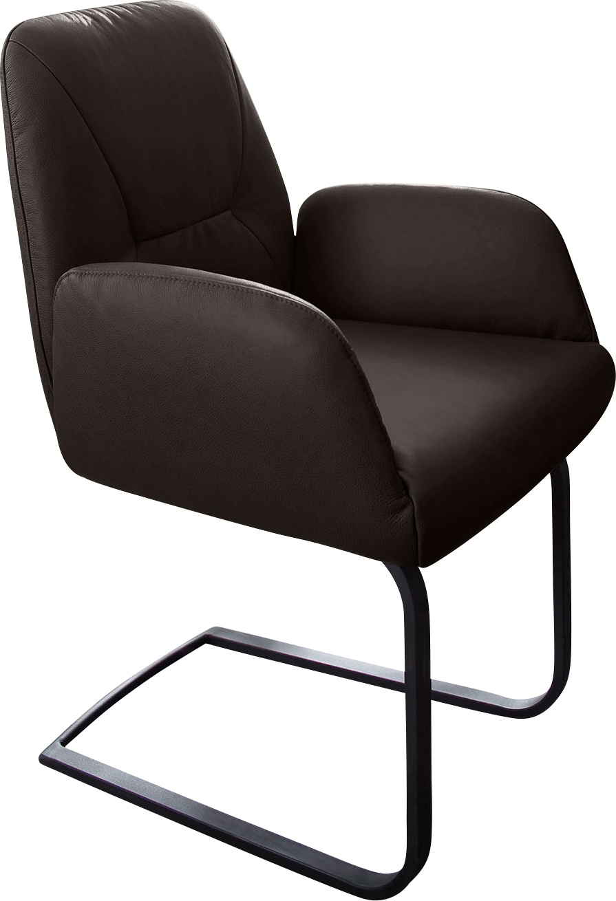 W.SCHILLIG Freischwinger »ole«, (Set), 2 St., Longlife Xtra-Leder Z59, 2er- oder 4er-Set, Gestell in Schwarz pulverbeschichtet