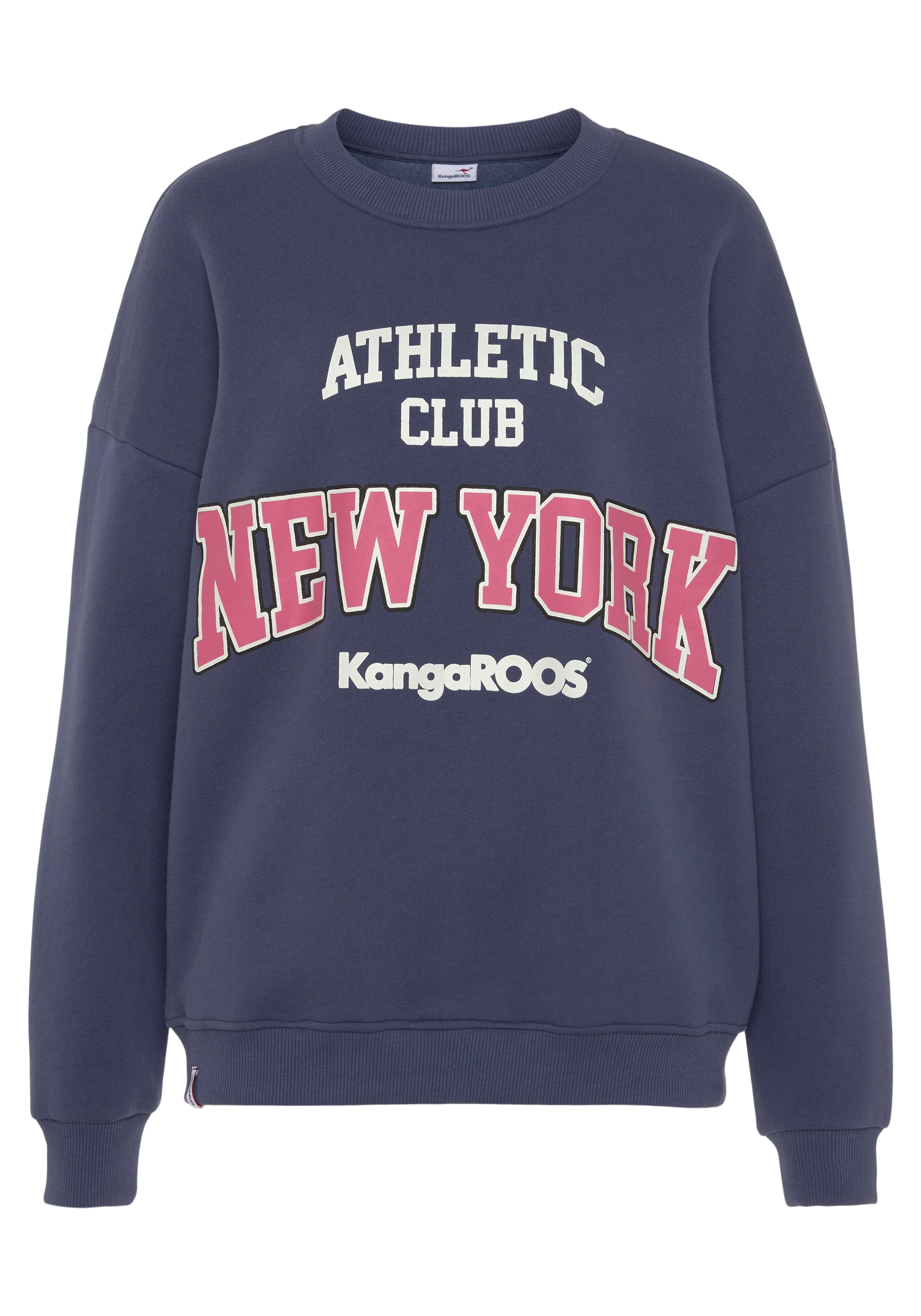 NEUE mit großem bestellen KangaROOS im Sweatshirt, Logodruck College-Style - KOLLEKTION online