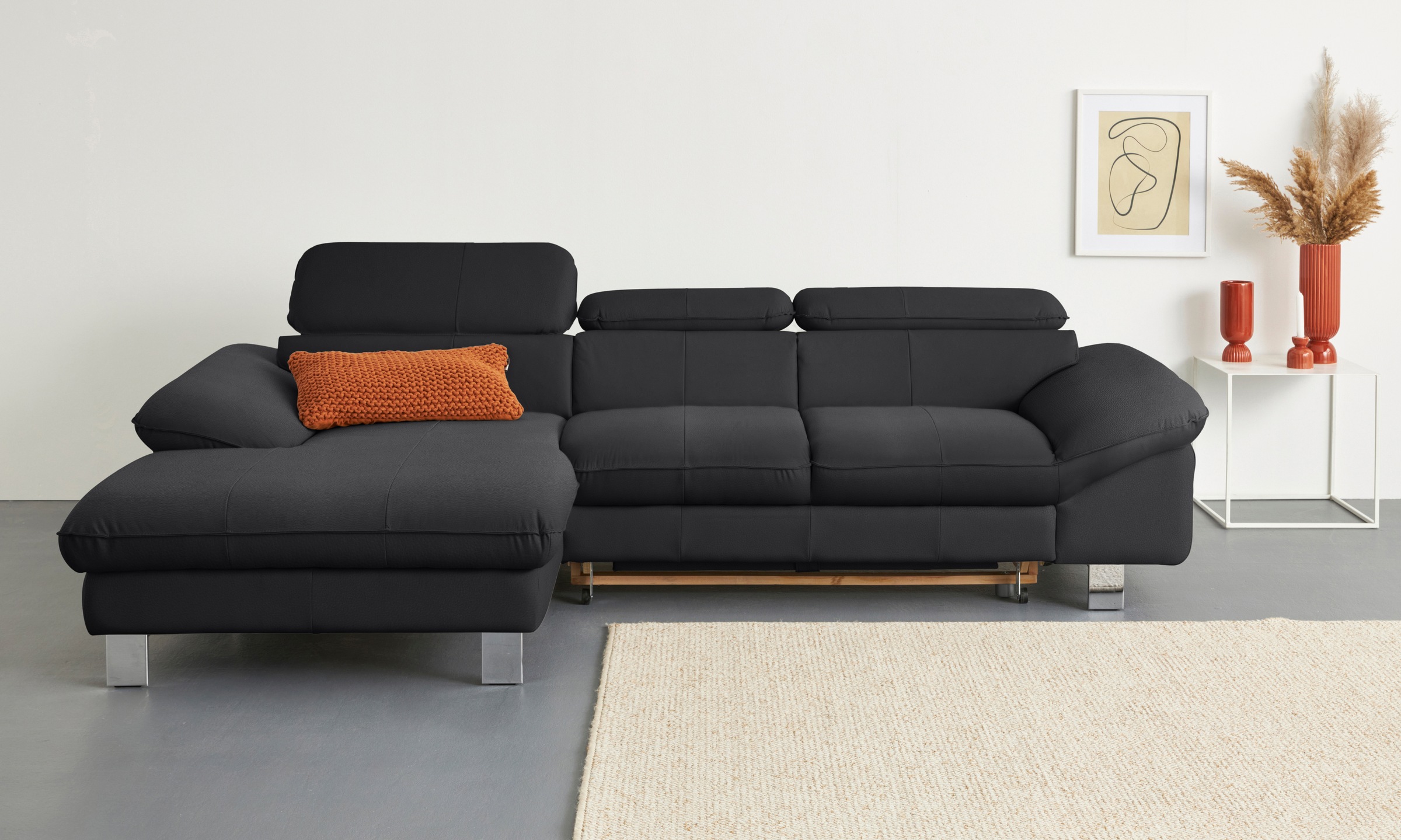 COTTA Ecksofa Driver, mit Kopfteilverstellung, wahlweise mit Bettfunktion günstig online kaufen