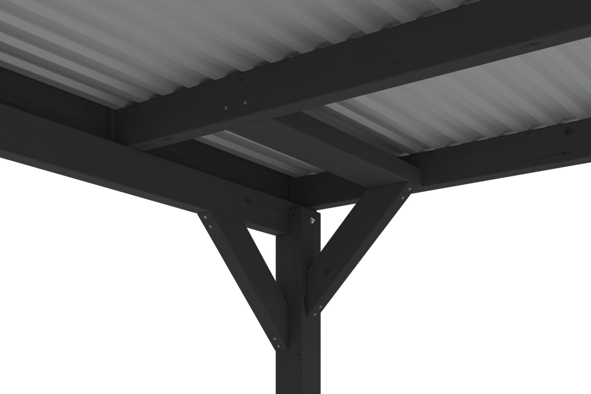 Skanholz Einzelcarport »Grunewald«, Holz, 289 cm, Anthrazit
