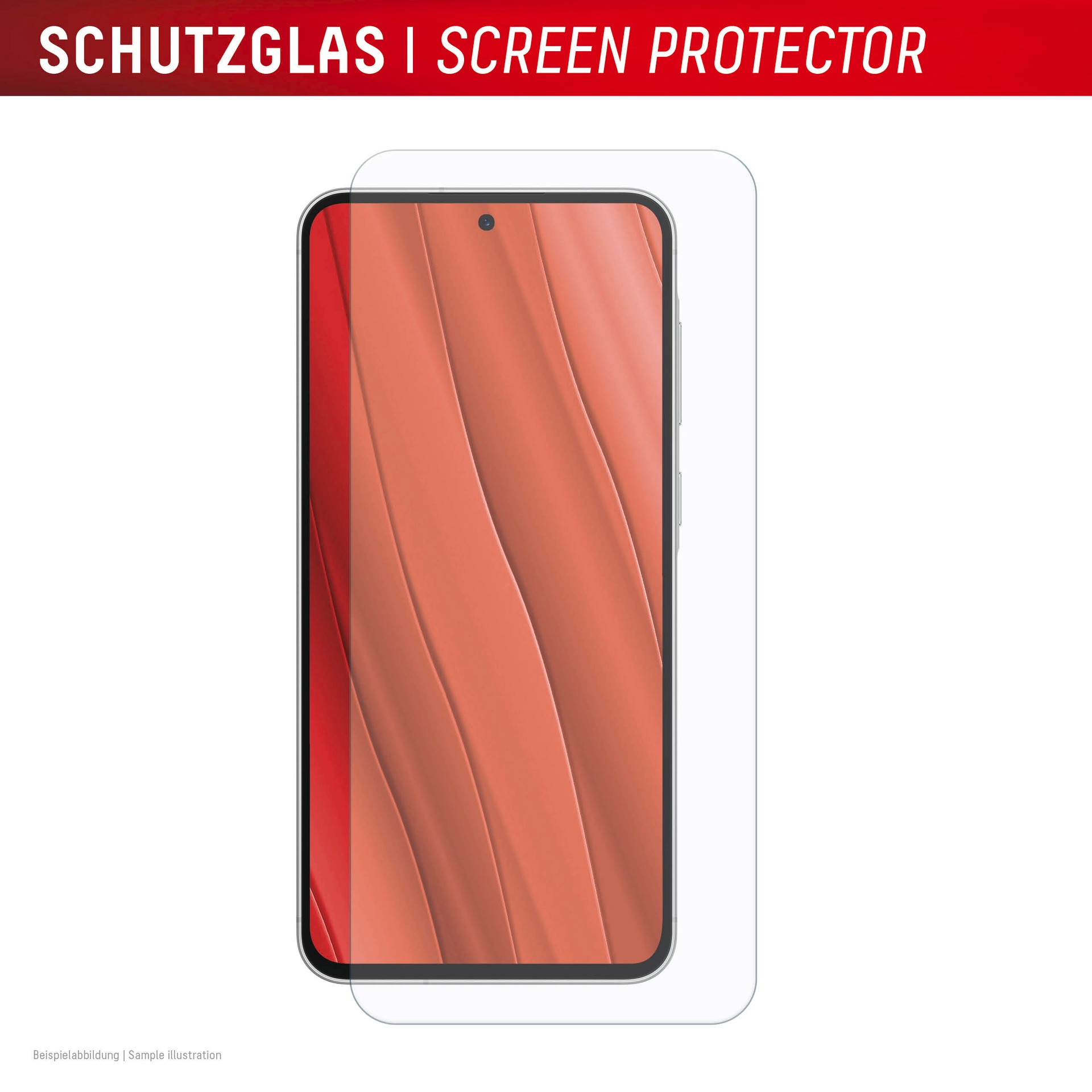 Displex Displayschutzglas »Real Glass Screen Protector + Case mit EASY-ON MountMaster« für Samsung Galaxy A57 Displayschutzfolie, Schutzfolie, Bildschirmschutz, kratz- & stoßfest