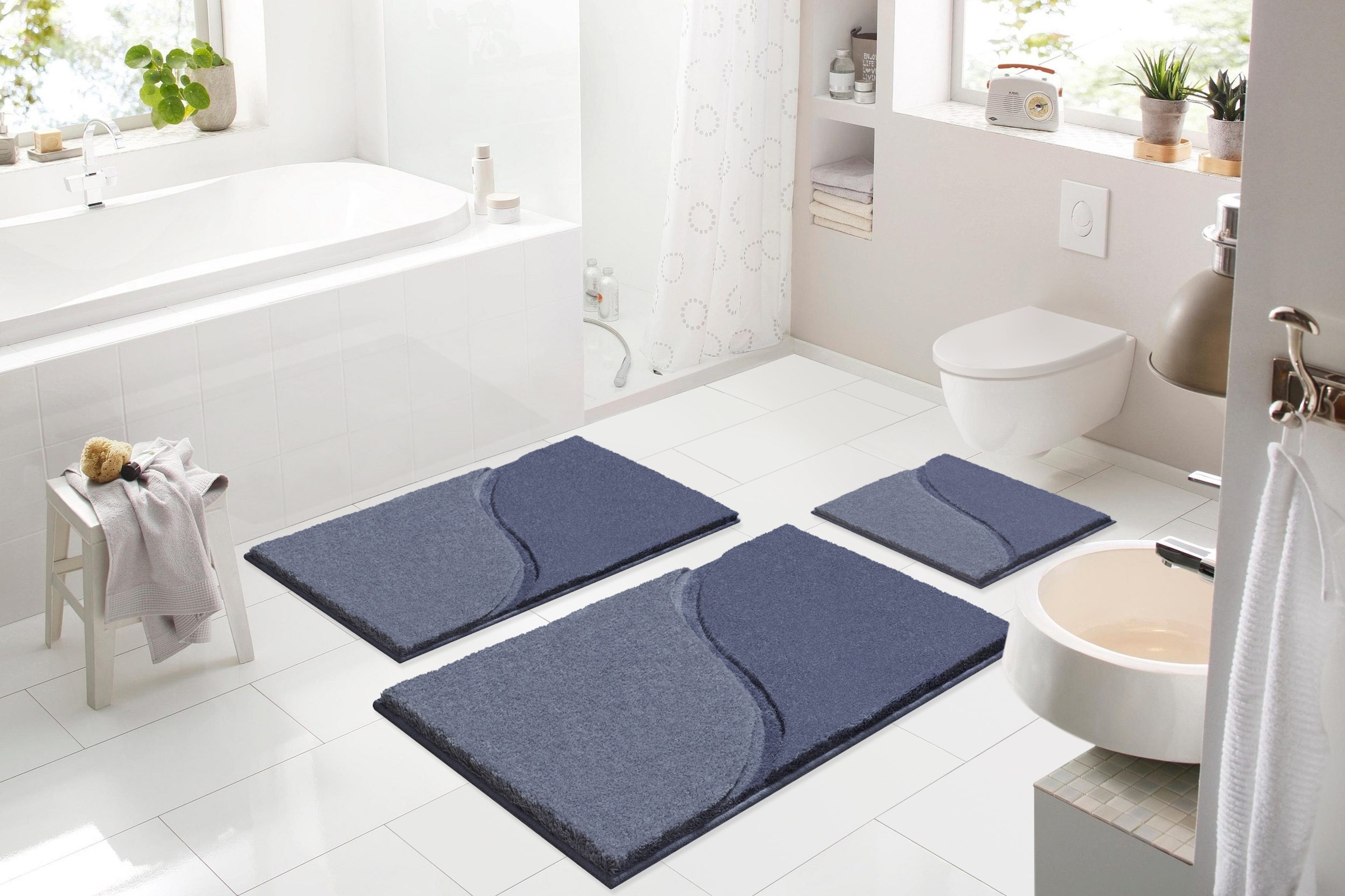 Grund Badematte »Manta« Höhe 24 mm rutschhemmend beschichtet fußbodenheizun günstig online kaufen