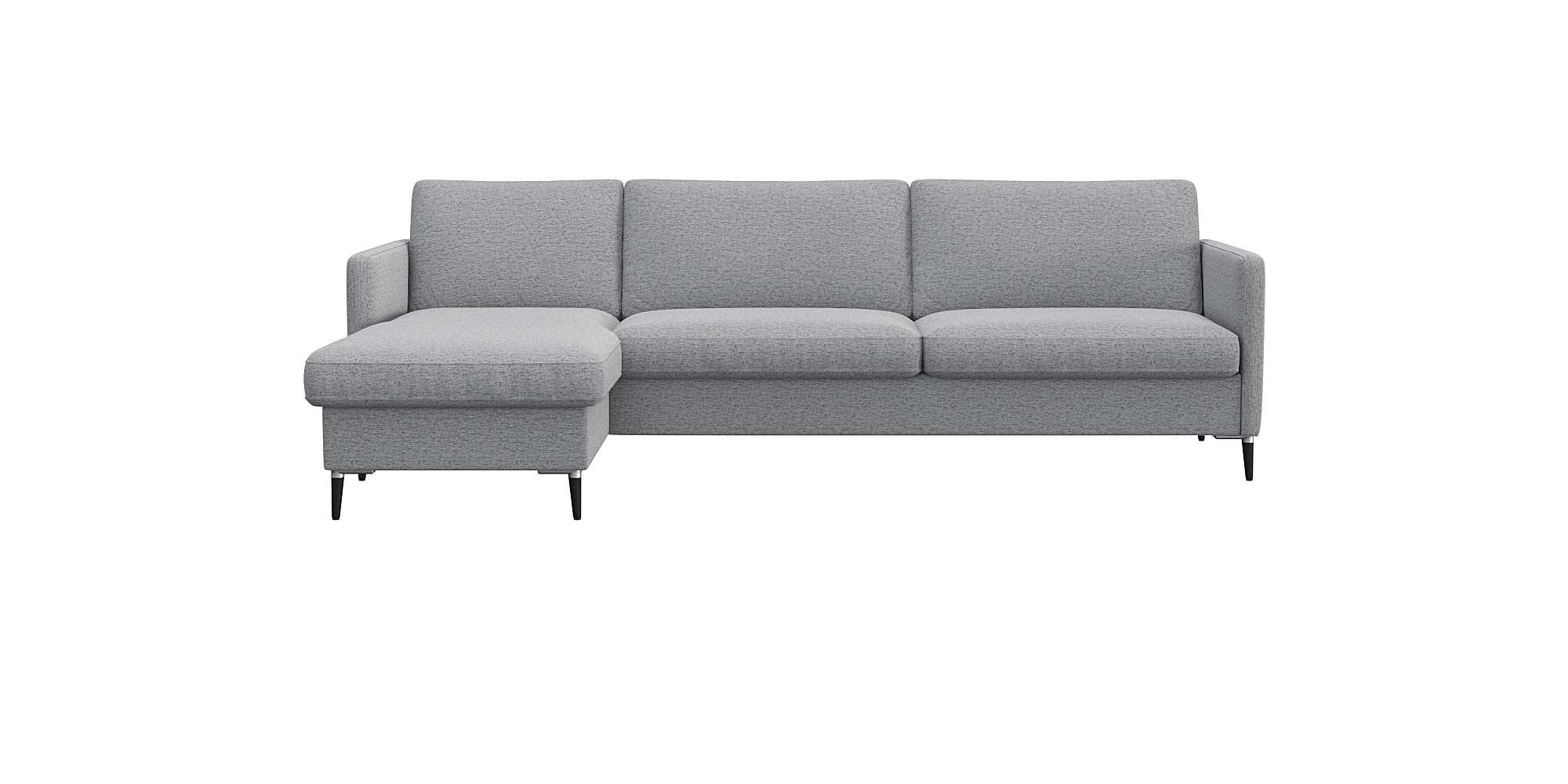 FLEXLUX Ecksofa »Fiore, L-Form«, schmale Armlehnen, Kaltschaum, Füße Alu+sc günstig online kaufen
