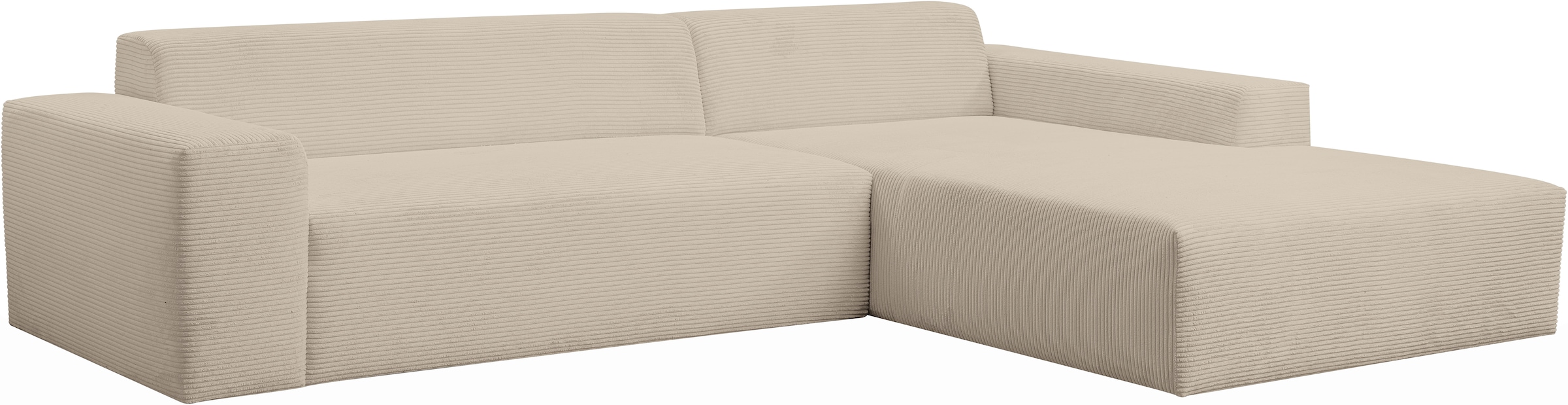 WERK2 Ecksofa »Zeus-XL, Mega-Sofa mit großer Sitztiefe, Stellmaße 311cm x 210cm«, Curvy Trend Garnitur mit urbaner Optik, bequem, Big-Sofa, L-Form