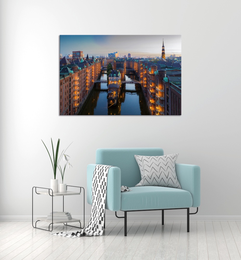 Bönninghoff Leinwandbild »Speicherstadt«, Hamburg, (1 St.), BxH: 118x78 cm günstig online kaufen