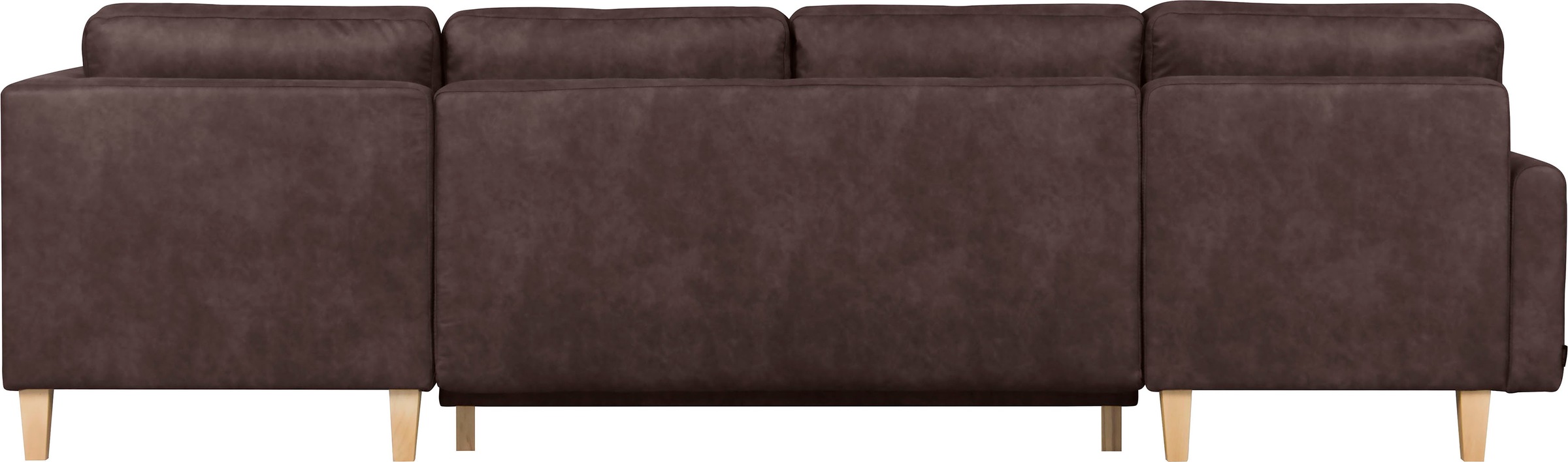 Home affaire Wohnlandschaft »TRIPLO U-Form wahlweise mit Schlaffunktion, B/T/H: 310/192/90 cm«, Schlafsofa, auch mit Bettkasten, Steppung im Rückenkissen