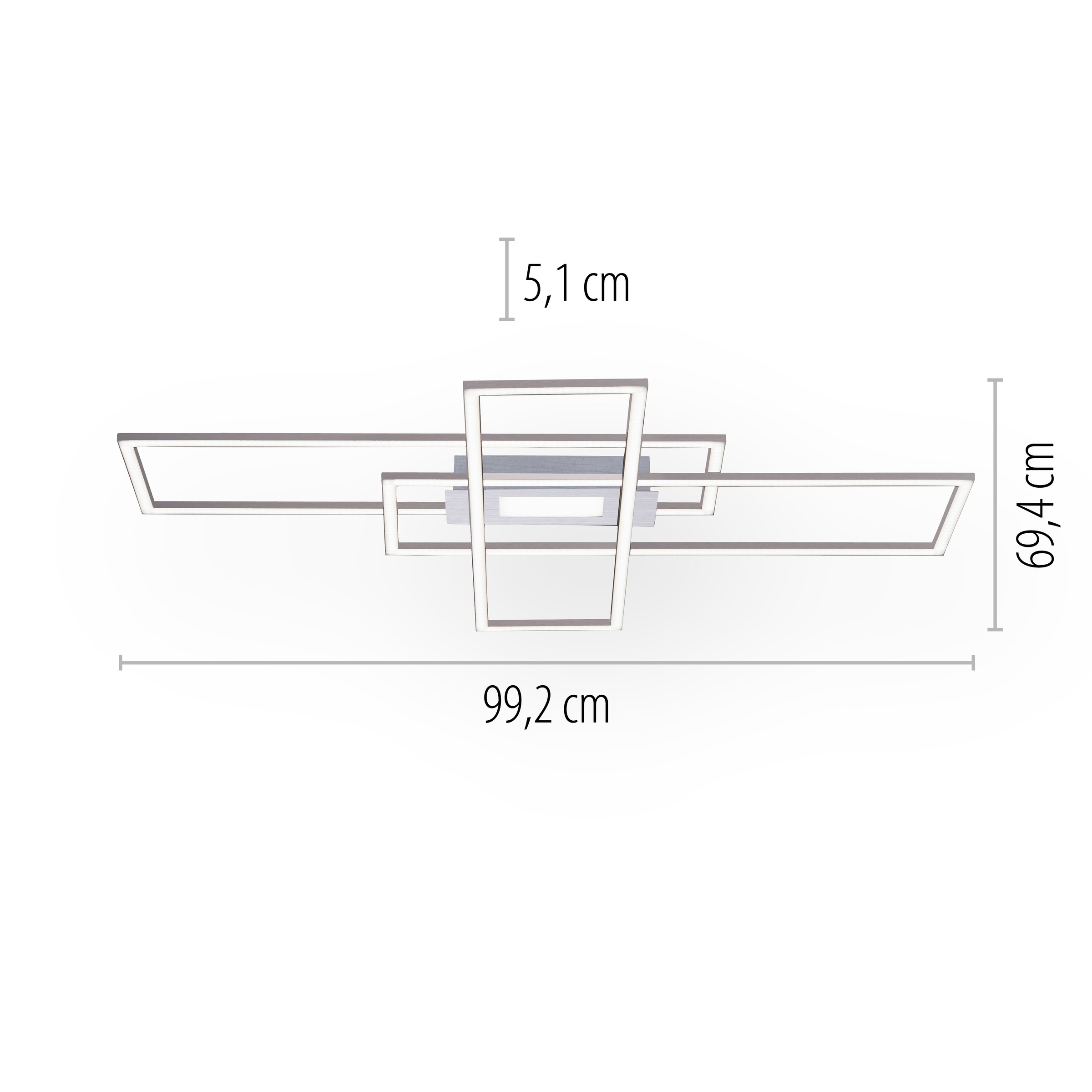 JUST LIGHT Deckenleuchte »ASMIN«, 1 flammig, Leuchtmittel LED-Board | LED fest integriert, LED, CCT - über Fernbedienung, dimmbar über Fernbed., Infrarot inkl.