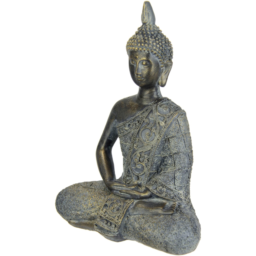 I.GE.A. Dekofigur »Buddha Figur sitzend meditierend Statue Figuren Skulptur«