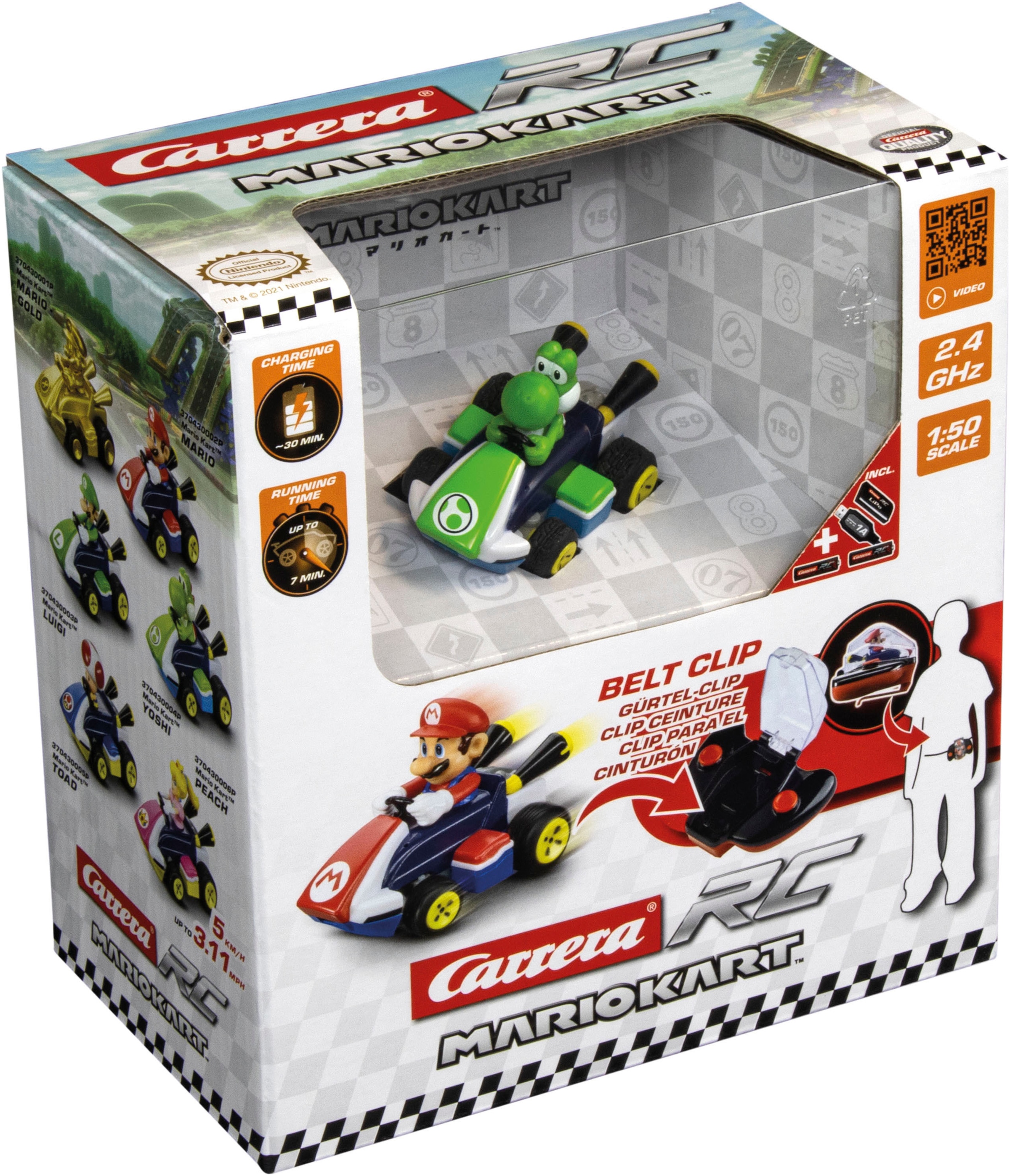 Carrera® RC-Auto »Carrera® RC Mario Kart™ - Mini RC, Yoshi, 2,4GHz«