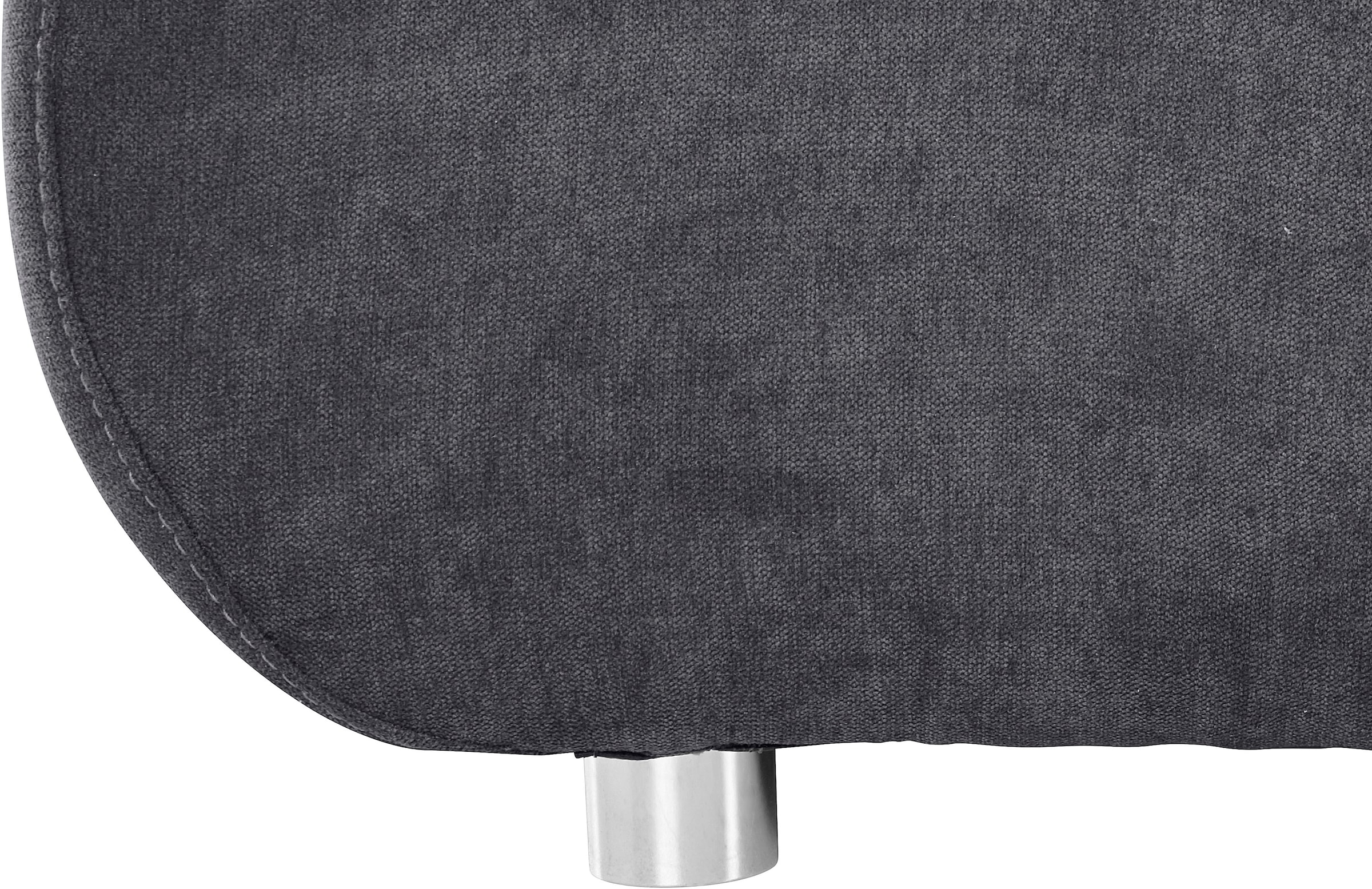 INOSIGN Ecksofa »Imola, elegant und modern, aktuelle Steppung im Sitz, bequem, L-Form«, frei im Raum stellbar, wahlweise mit Bettfunktion und Bettkasten
