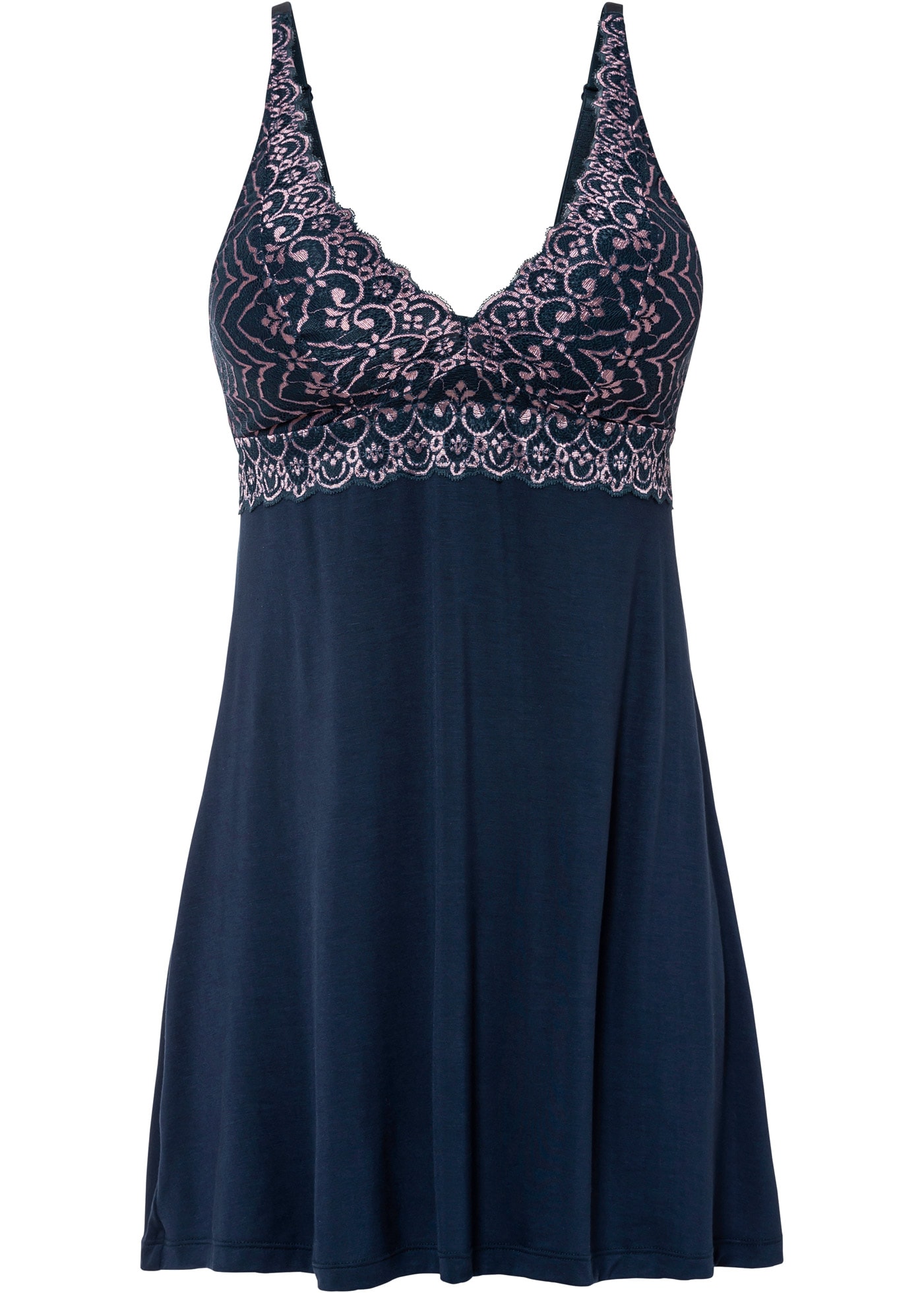 bonprix Negligé »Negligé aus Viskose« für Damen, aus Viskose und Elasthan, mit Baumwollfutter