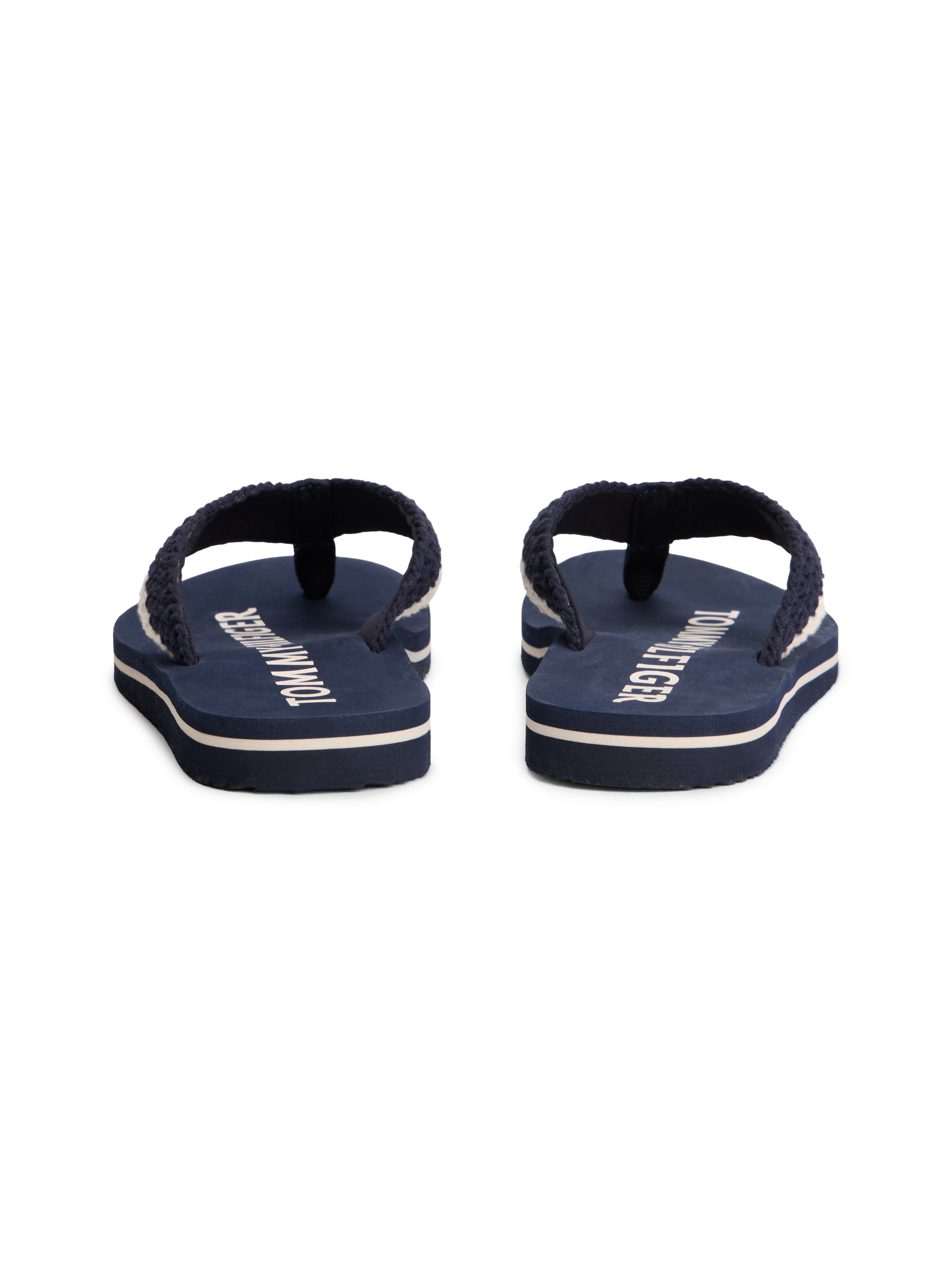 Tommy Hilfiger Zehentrenner »TH CROCHET SUMMER SANDAL«  Dianette, Strandschuh in sommerlicher Häkeloptik