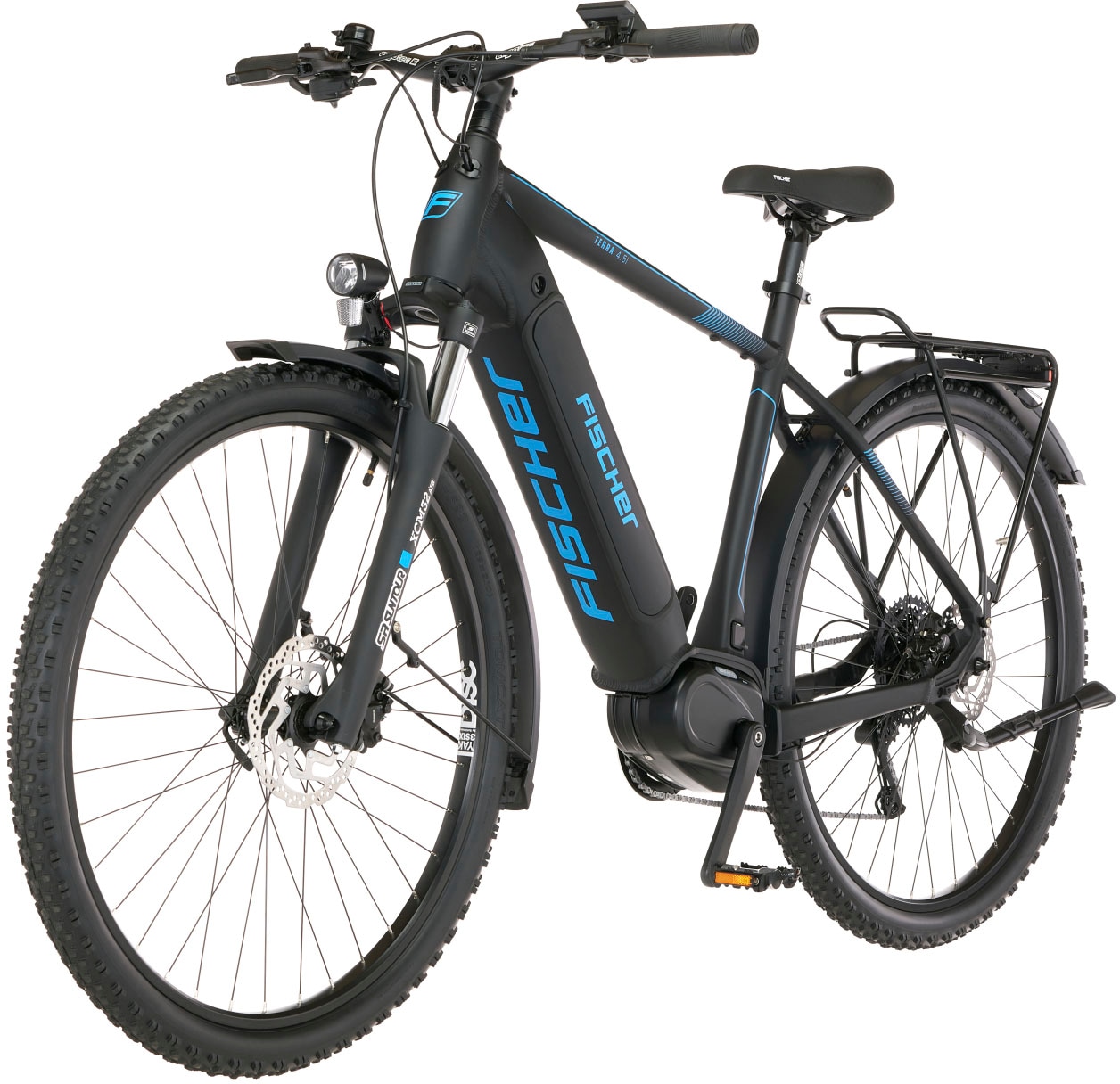 FISCHER Fahrrad E-Bike »TERRA 4.5i 522«, 10 Gang, Shimano, Deore, Mittelmotor 250 W, (mit Schloss), Pedelec, Elektrofahrrad für Damen u. Herren