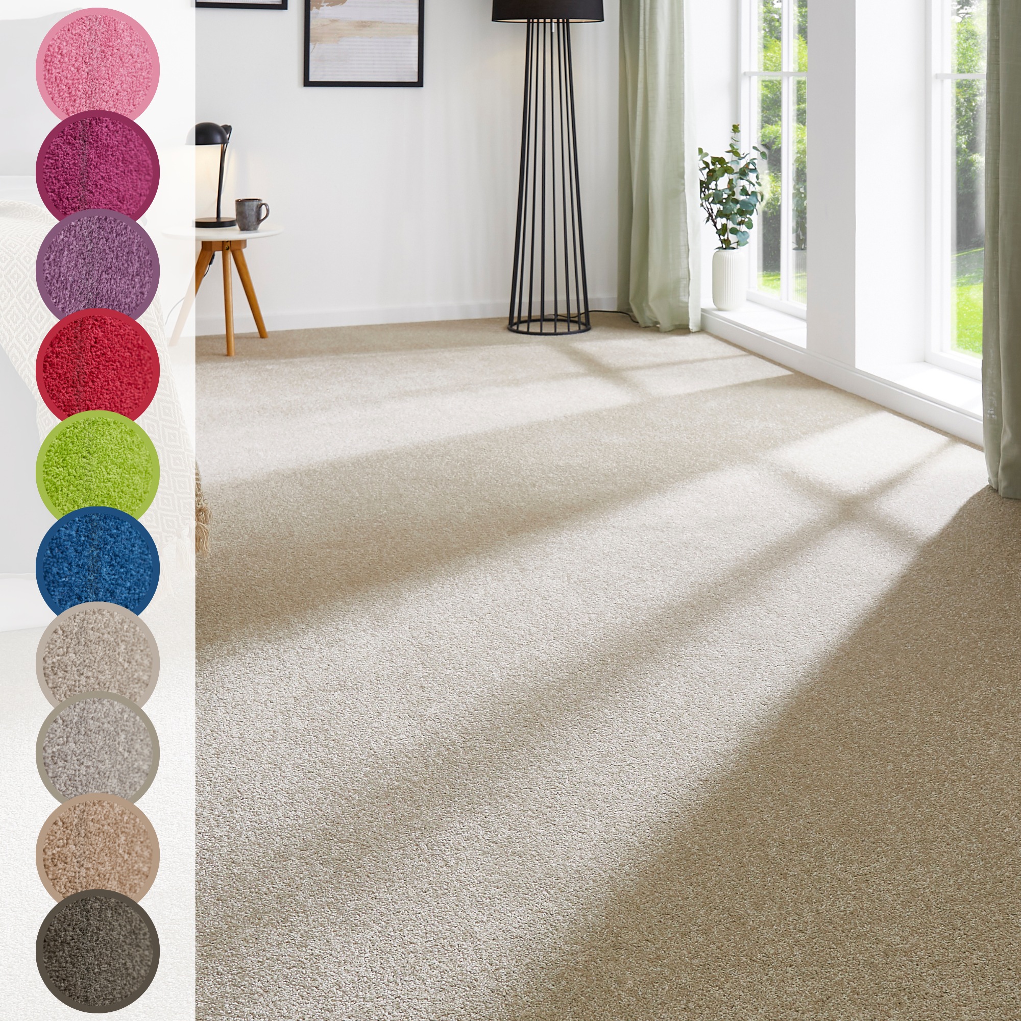 Andiamo Teppichboden »Ines, Kräuselvelours, Made in Netherlands«, rechtecki günstig online kaufen