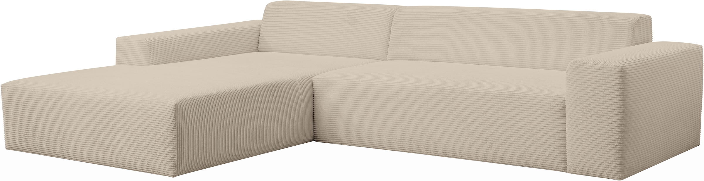 WERK2 Ecksofa »Zeus-XL, Mega-Sofa mit großer Sitztiefe, Stellmaße 311cm x 210cm« Curvy Trend Garnitur mit urbaner Optik, bequem, Big-Sofa, L-Form