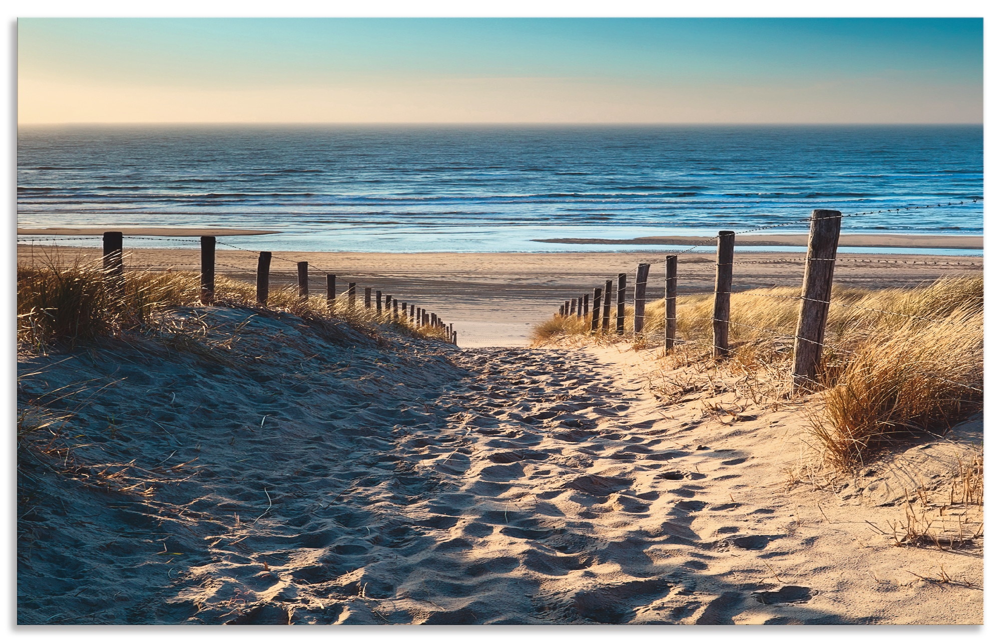 Artland Küchenrückwand »Weg zum Nordseestrand Sonnenuntergang« Alu Spritzsc günstig online kaufen