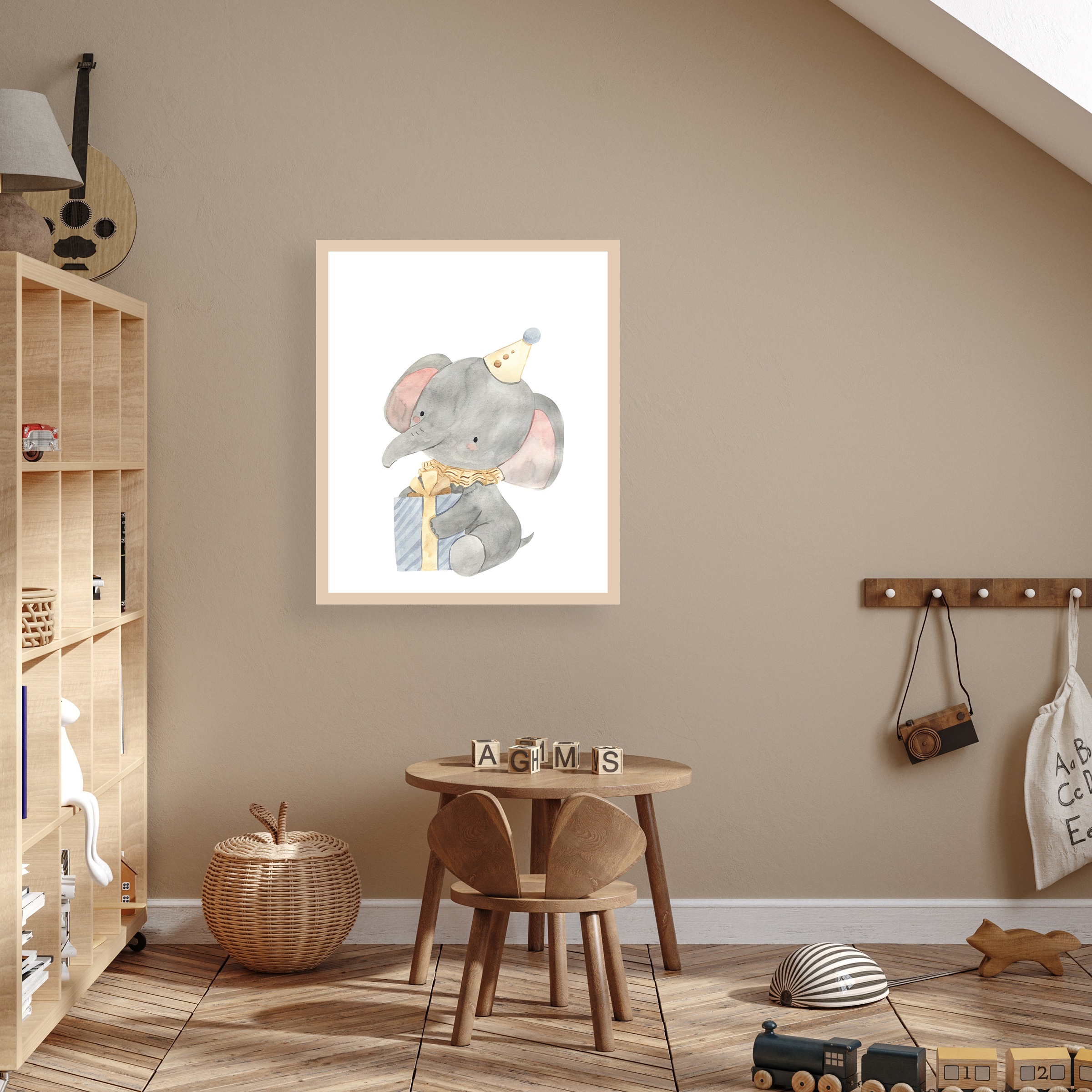 Lüttenhütt Poster »Elefant mit Geschenk und Partyhut«, Elefant-Elefanten Bi günstig online kaufen
