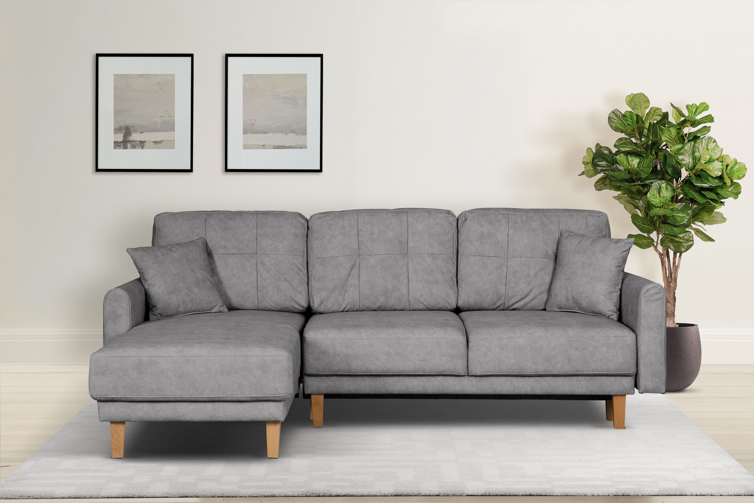 Home affaire Ecksofa »TRIPLO optionale Schlafsofa mit Bettkasten, Maße B/T/ günstig online kaufen