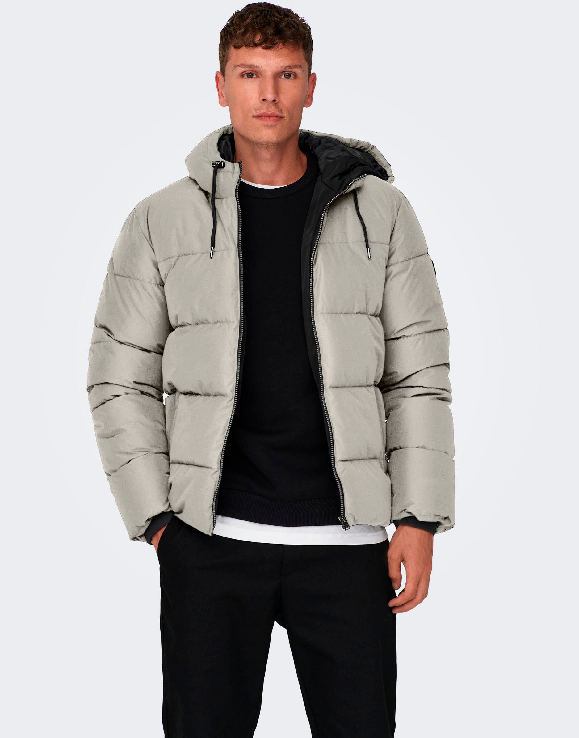 ONLY & SONS Steppjacke »ONSMARLON LIFE HOOD PUFFER JACKET OTW VD« mit Kapuze