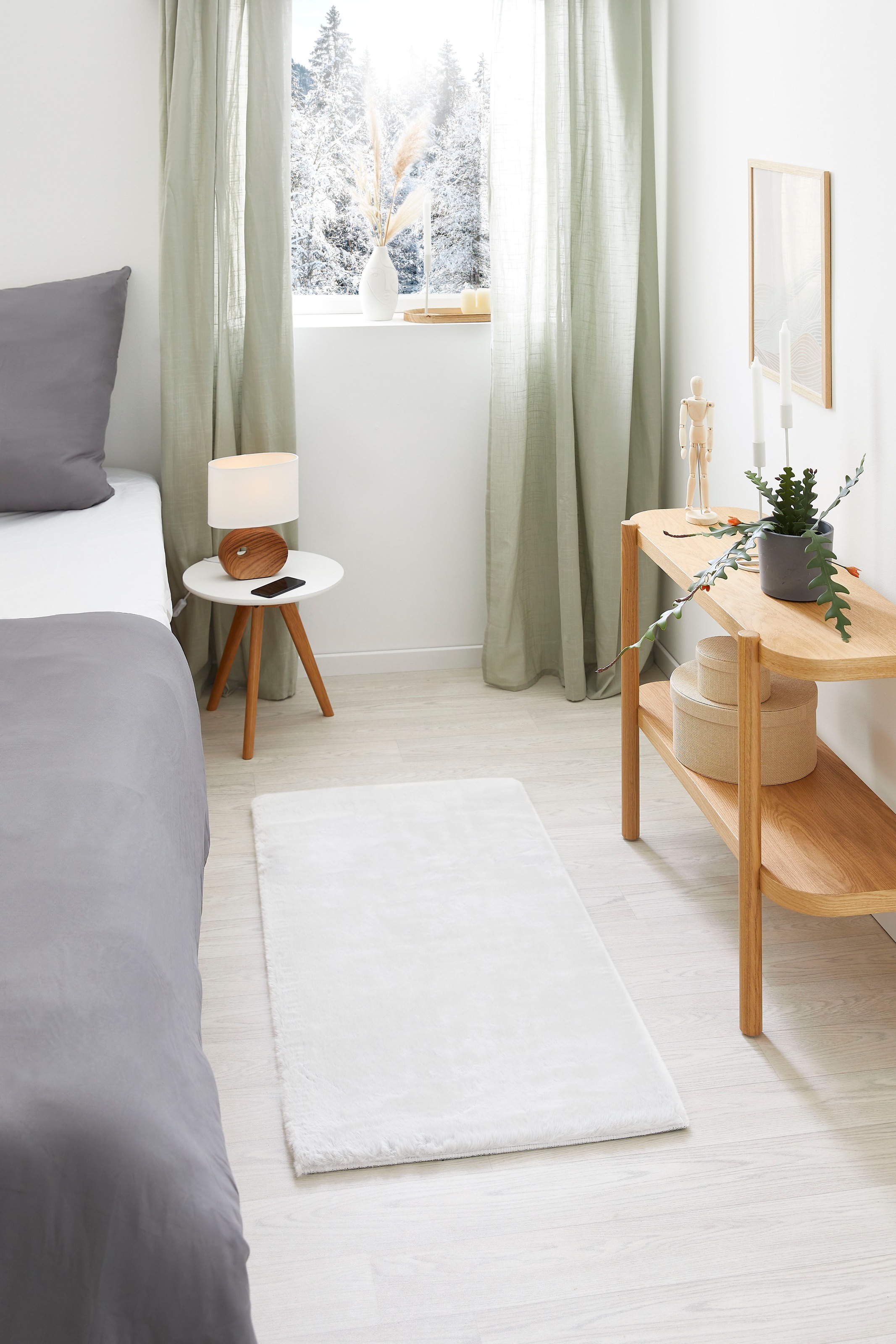 LUXOR living Fellteppich »Novara«, rechteckig, 30 mm Höhe, Kunstfell, Kaninchenfell-Haptik, besonders weicher Hochflor