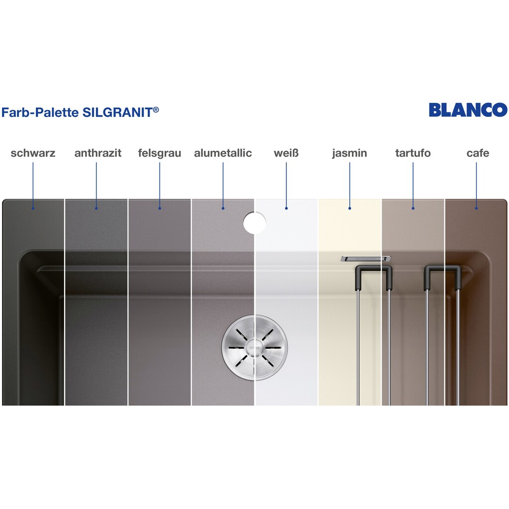 Blanco Granitspüle »ZENAR XL 6 S-F DampfgarPlus«, inklusive Esche-Compound-Schneidebrett und 2 Garbehältern