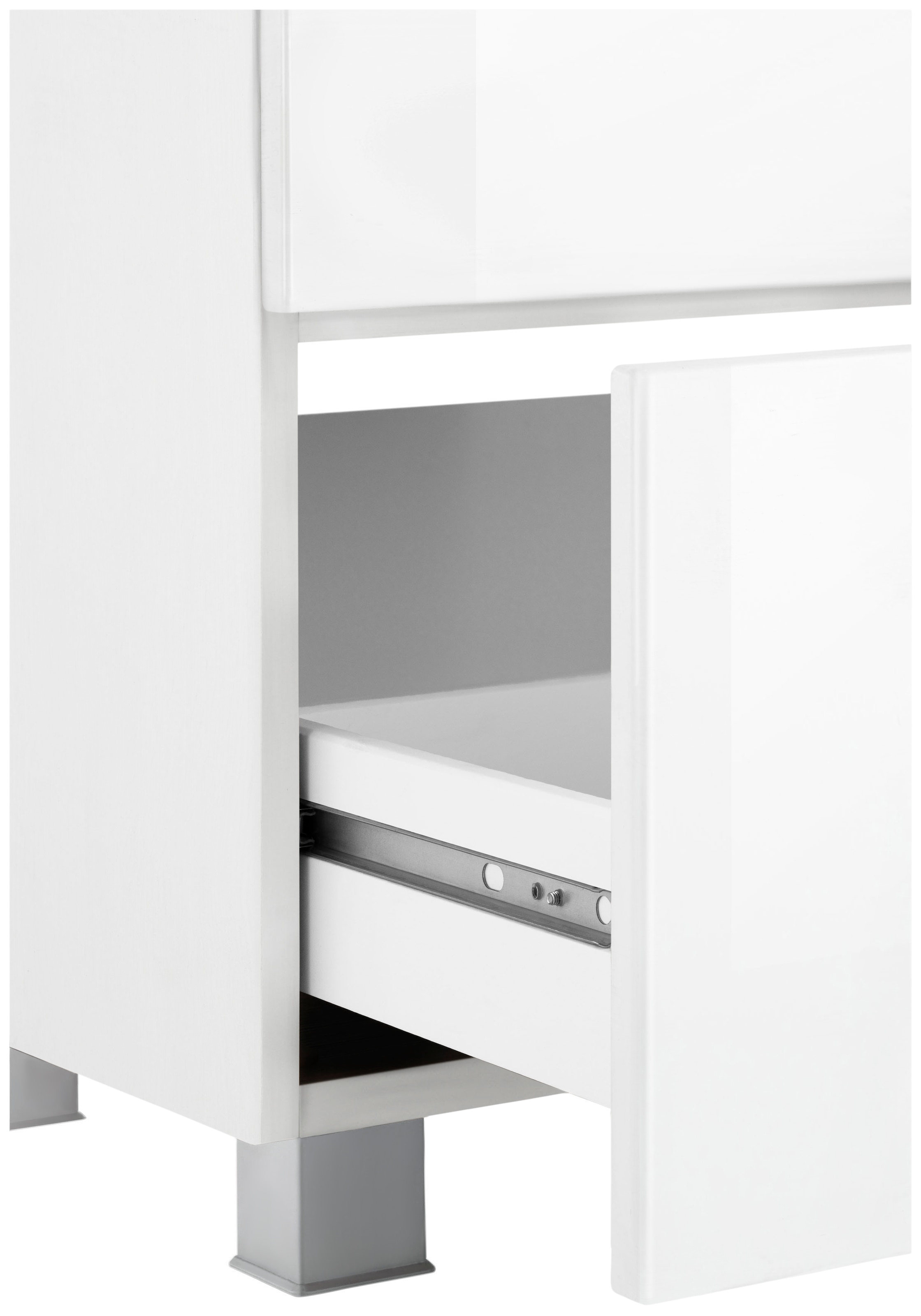 welltime Waschbeckenunterschrank »Trento, verschiedene Ausführungen und Farben«, Badmöbel, Breite 60 cm, Beckenunterschrank auf Füßen, Made in Germany