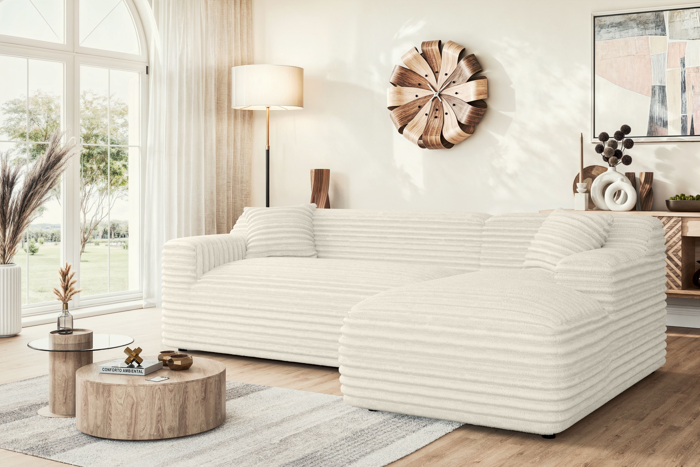 Home affaire Ecksofa »LILLIANA Designsofa, L-Form mit Recamiere rechts/link günstig online kaufen