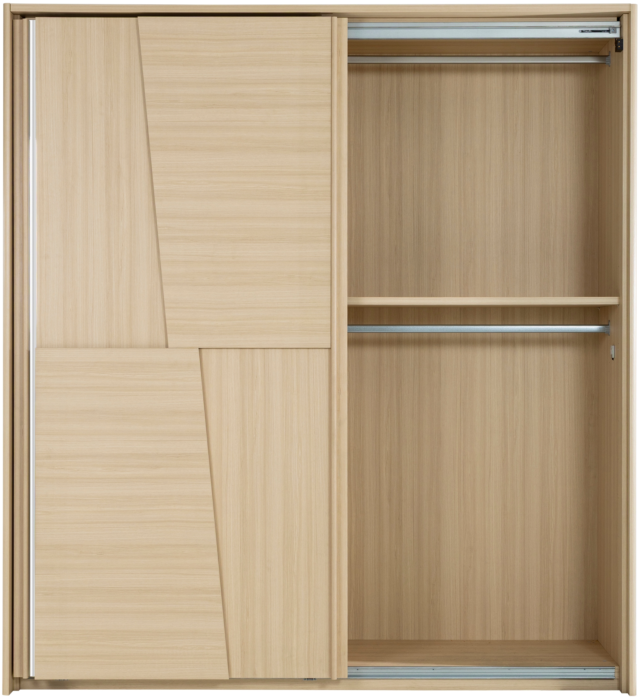 Gami Kleiderschrank »SILVA Schiebeschrank mit 2 Türen« Optimale Stauraumkapazität, Front mit LED-Beleuchtung