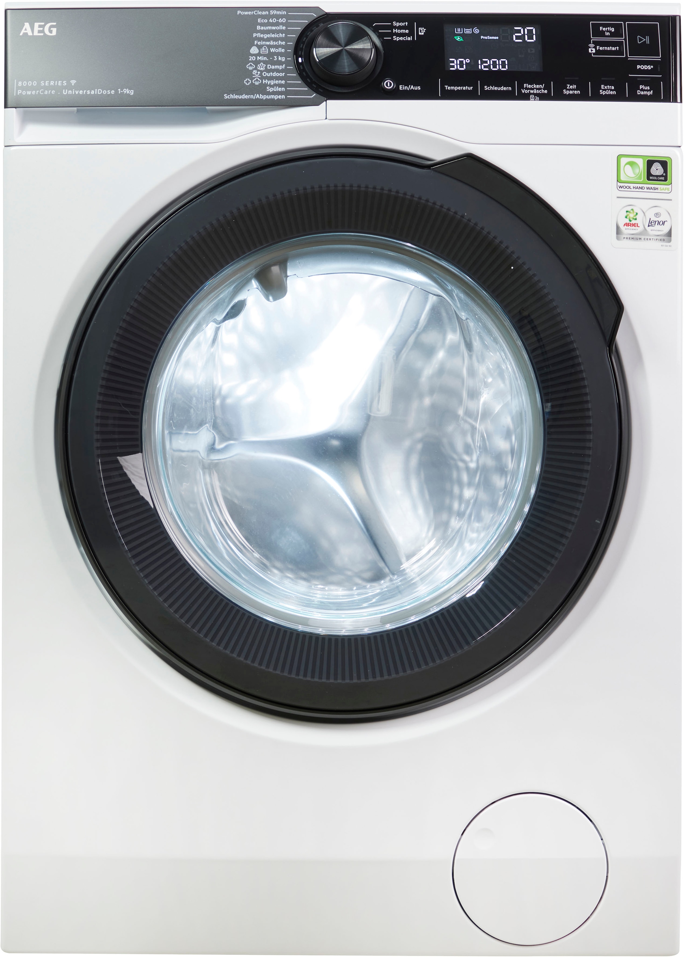 AEG Waschmaschine »LR8E75490«, 9 PowerCare, 1400 LR8E75490, kaufen °C & Min. PowerClean 30 U/min, kg, 8000 nur in Fleckenentfernung 59 - bei Wifi