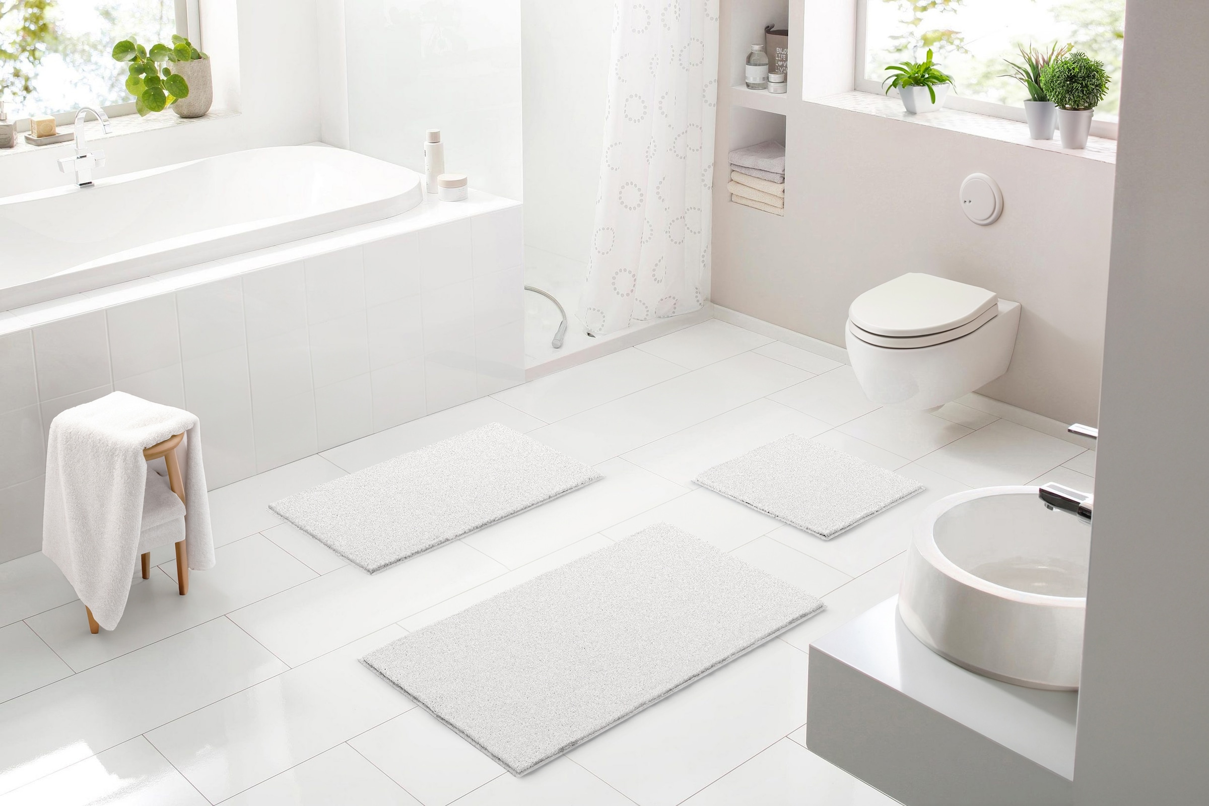 Linea Due Badematte »Roman«, rutschhemmend beschichtet, fußbodenheizungsgee günstig online kaufen