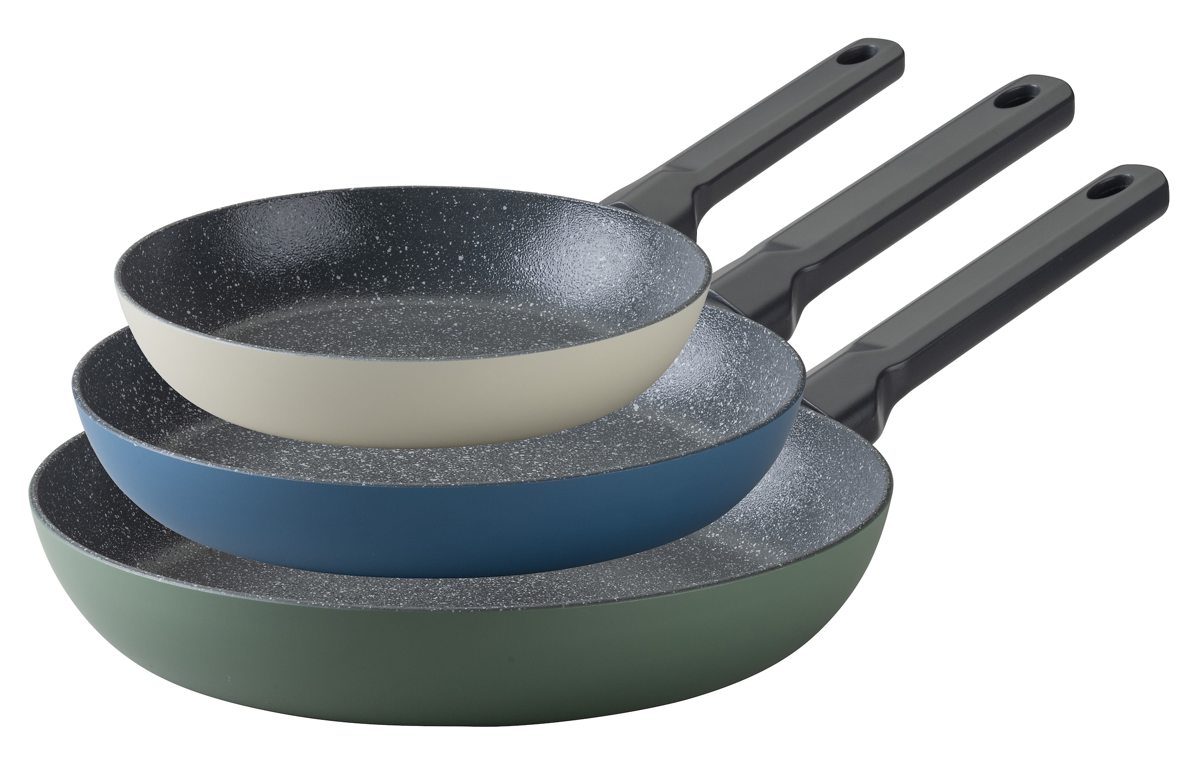 FACKELMANN Bratpfanne »Balance«, Aluminium, (Set, 3 tlg.), 3er Pfannenset Balance – Bratpfannen, Kochgeschirr, Küchenhelfer
