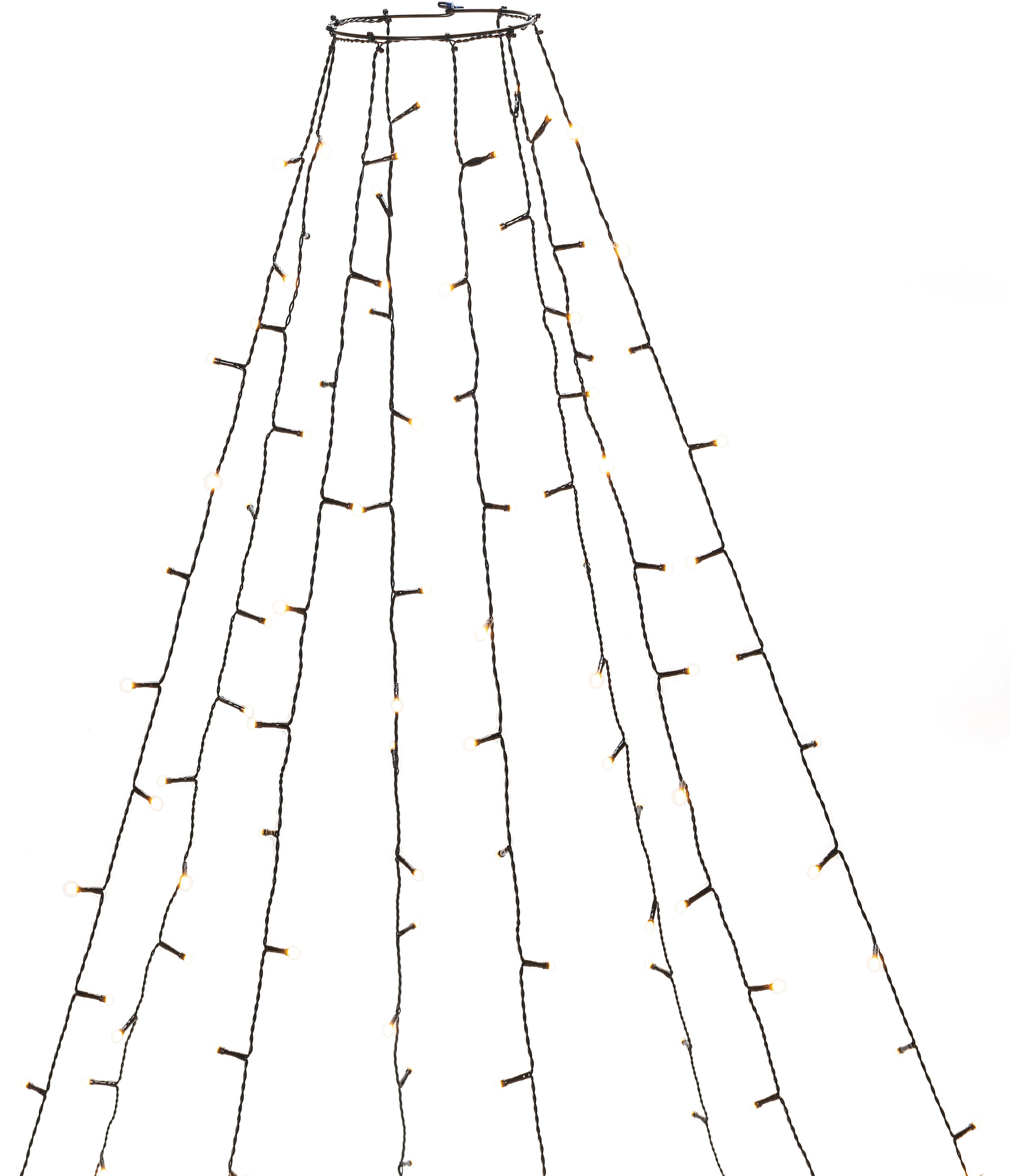 KONSTSMIDE LED-Baummantel »Weihnachtsdeko aussen, Christbaumschmuck, 8h  Timer«, Ring Ø 15, 8 Stränge à 50 bernsteinfarbene Dioden, vormontiert  online bestellen