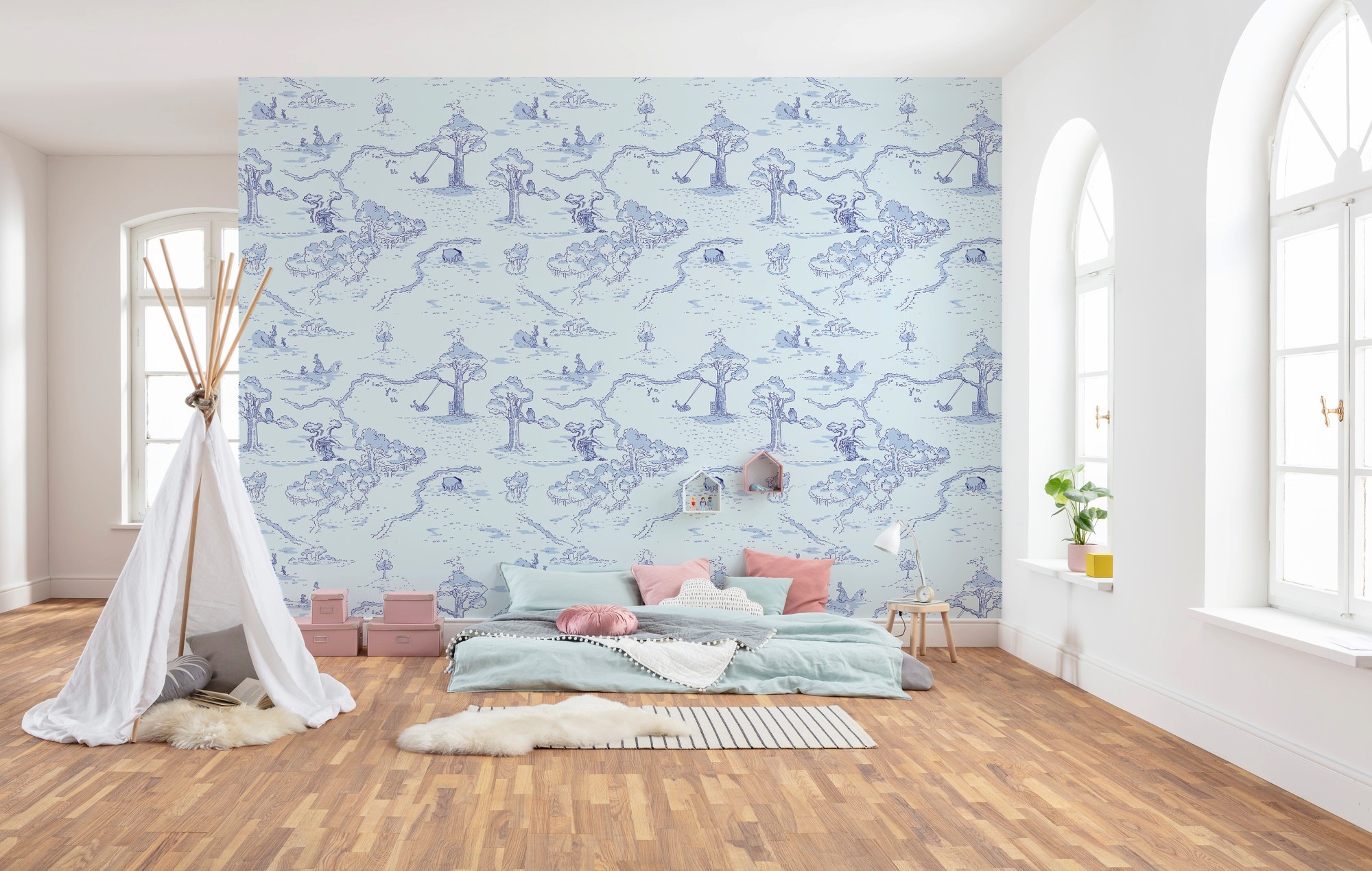Komar Vliestapete »Digitaldruck Vlies - Winnie the Pooh Pat - Größe 400 x 280 cm«, bedruckt, Kinderzimmer