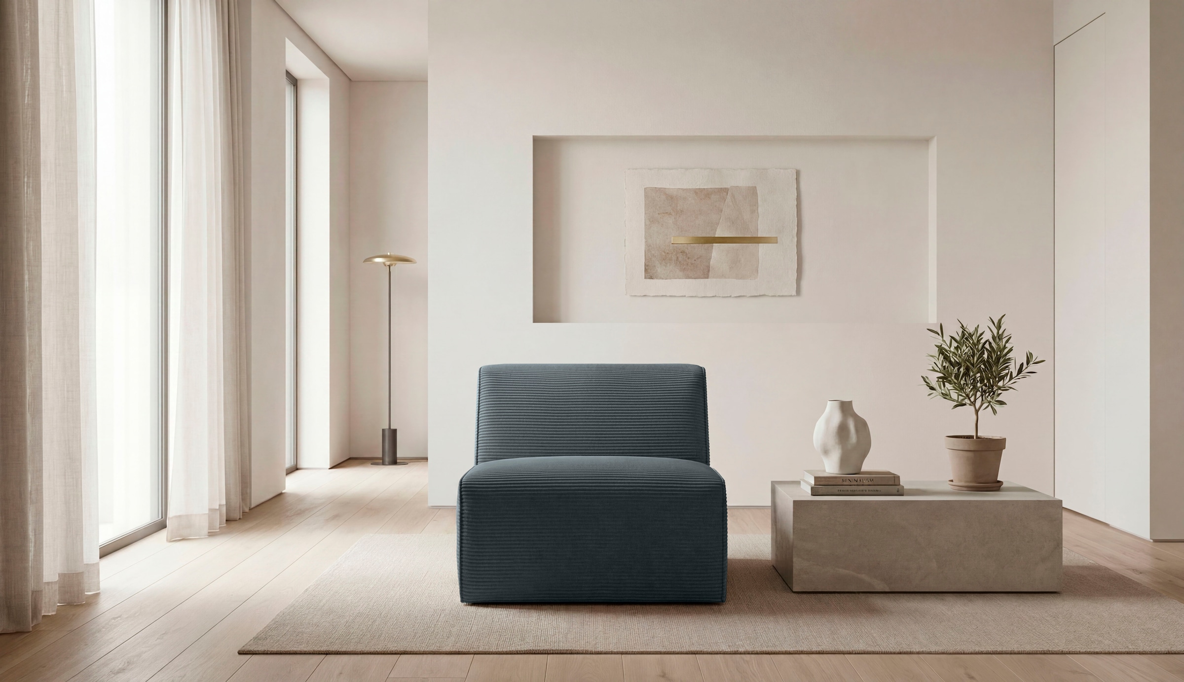 OTTO home Sofaelement »Clayton Breite 76 cm« in einem trendigen Cord-Bezug