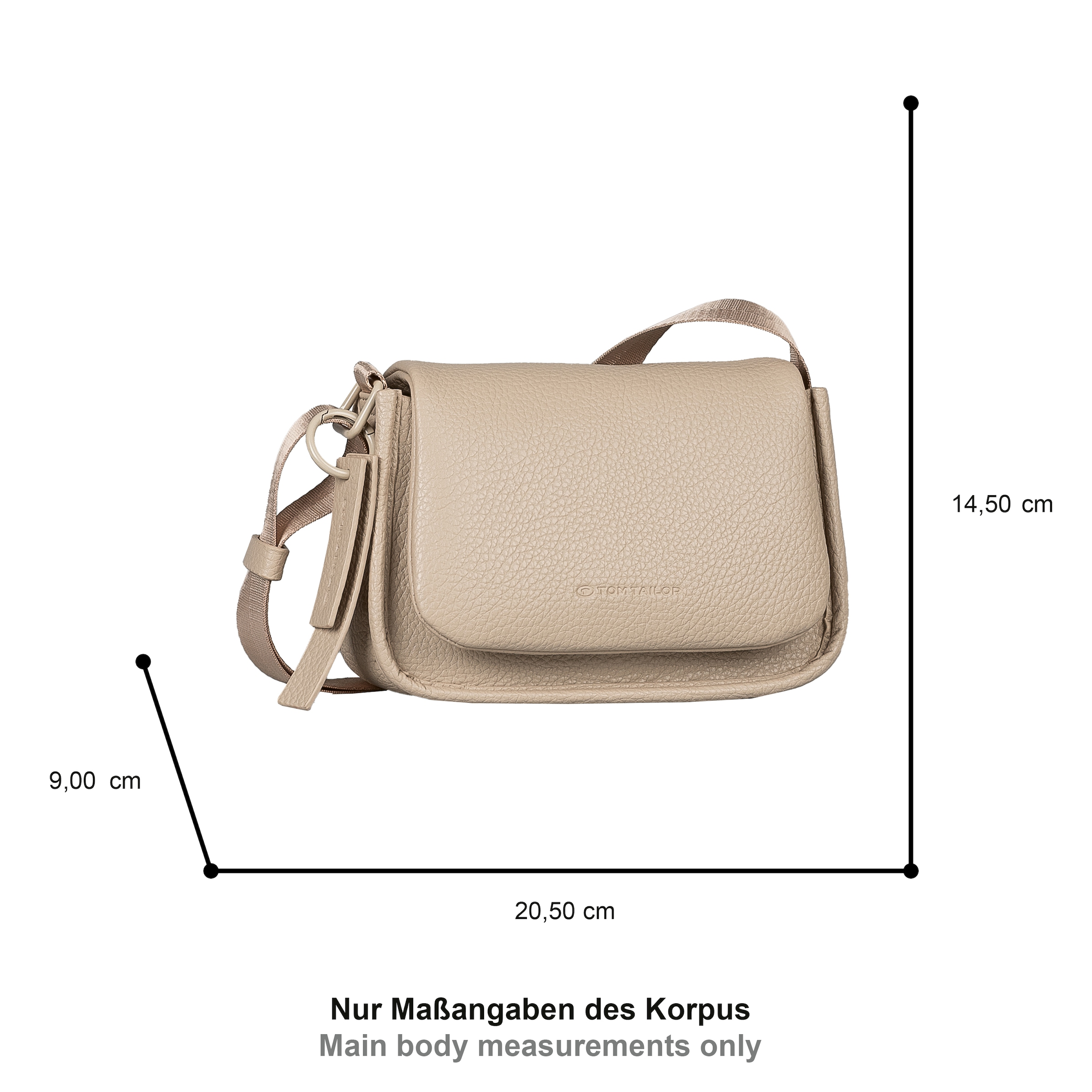 TOM TAILOR Umhängetasche »Solene« mit starken Farben und verspieltem Anhänger auch als Schlüsselanhänger