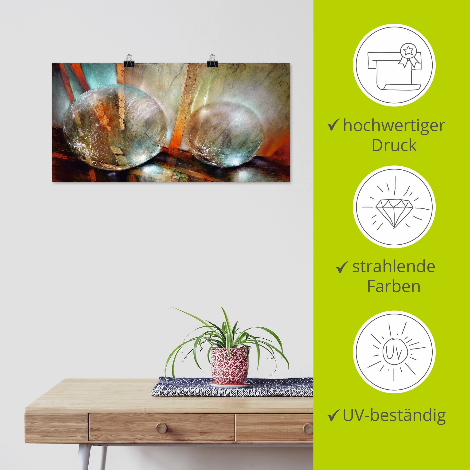 Artland Wandbild »Lichtfänger«, Gegenstandslos, (1 St.), als Leinwandbild, Poster in verschied. Größen