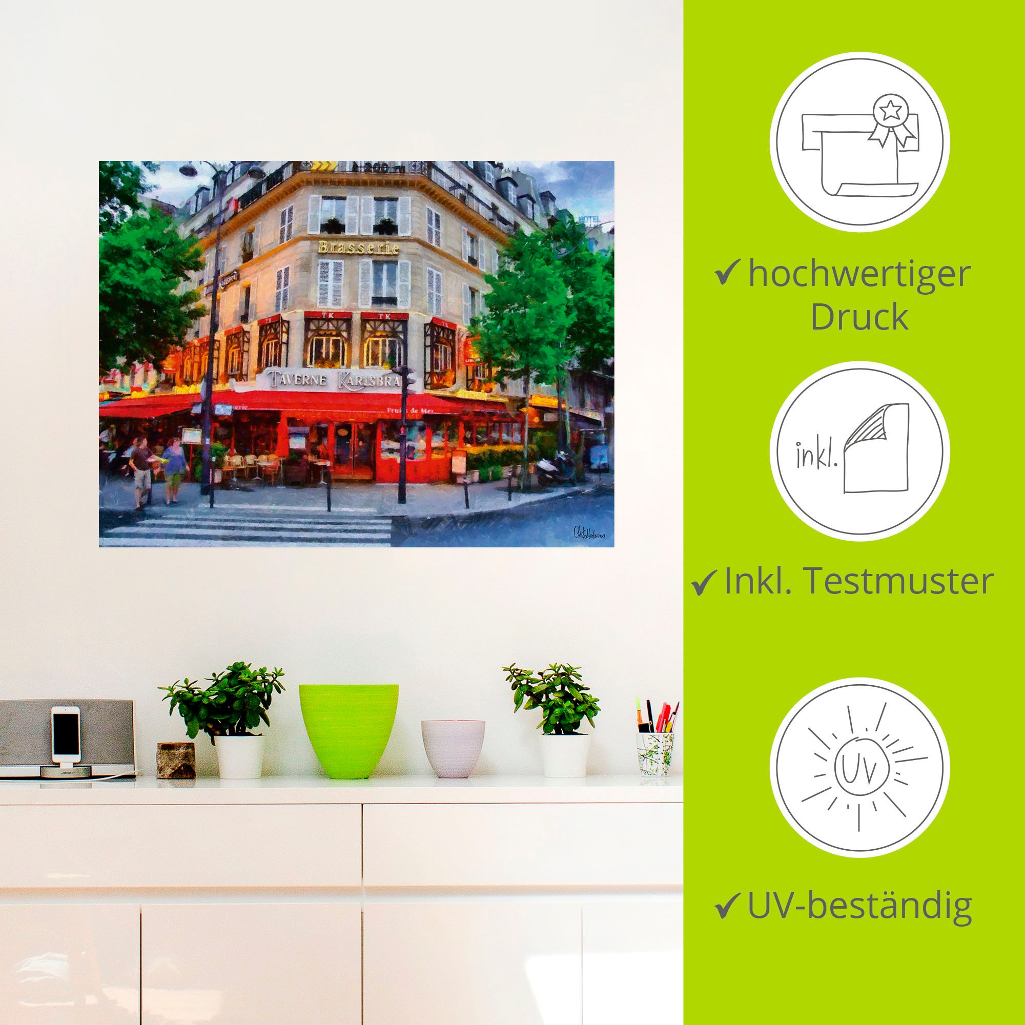 Artland Wandbild »Taverne Karlsbad«, Karlsbad, (1 St.), als Alubild, Leinwandbild, Wandaufkleber oder Poster in versch. Größen