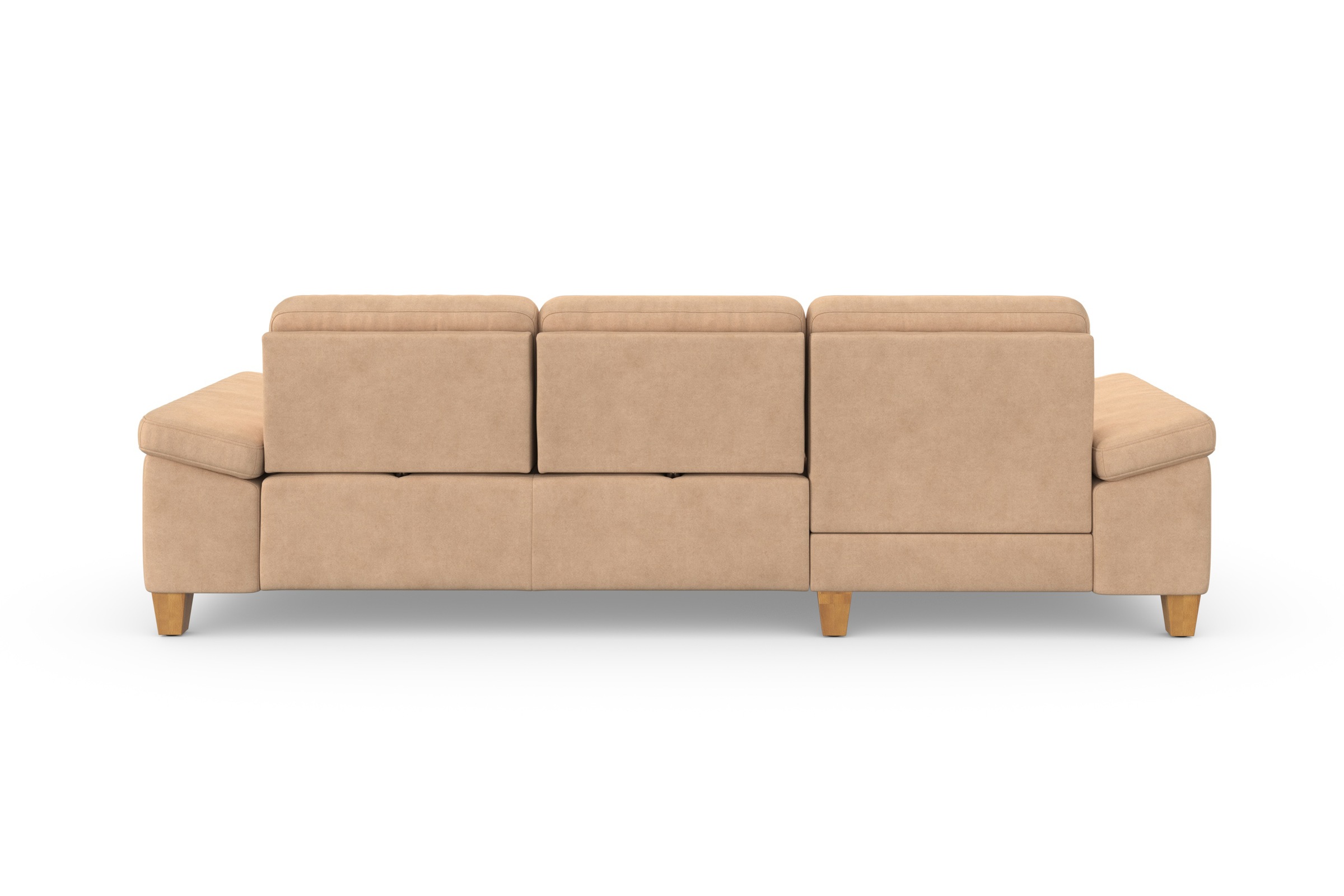 sit&more Ecksofa »Westham L-Form« mit Recamiere, mit oder ohne Bettfunktion, Bettkasten, Füße Eiche