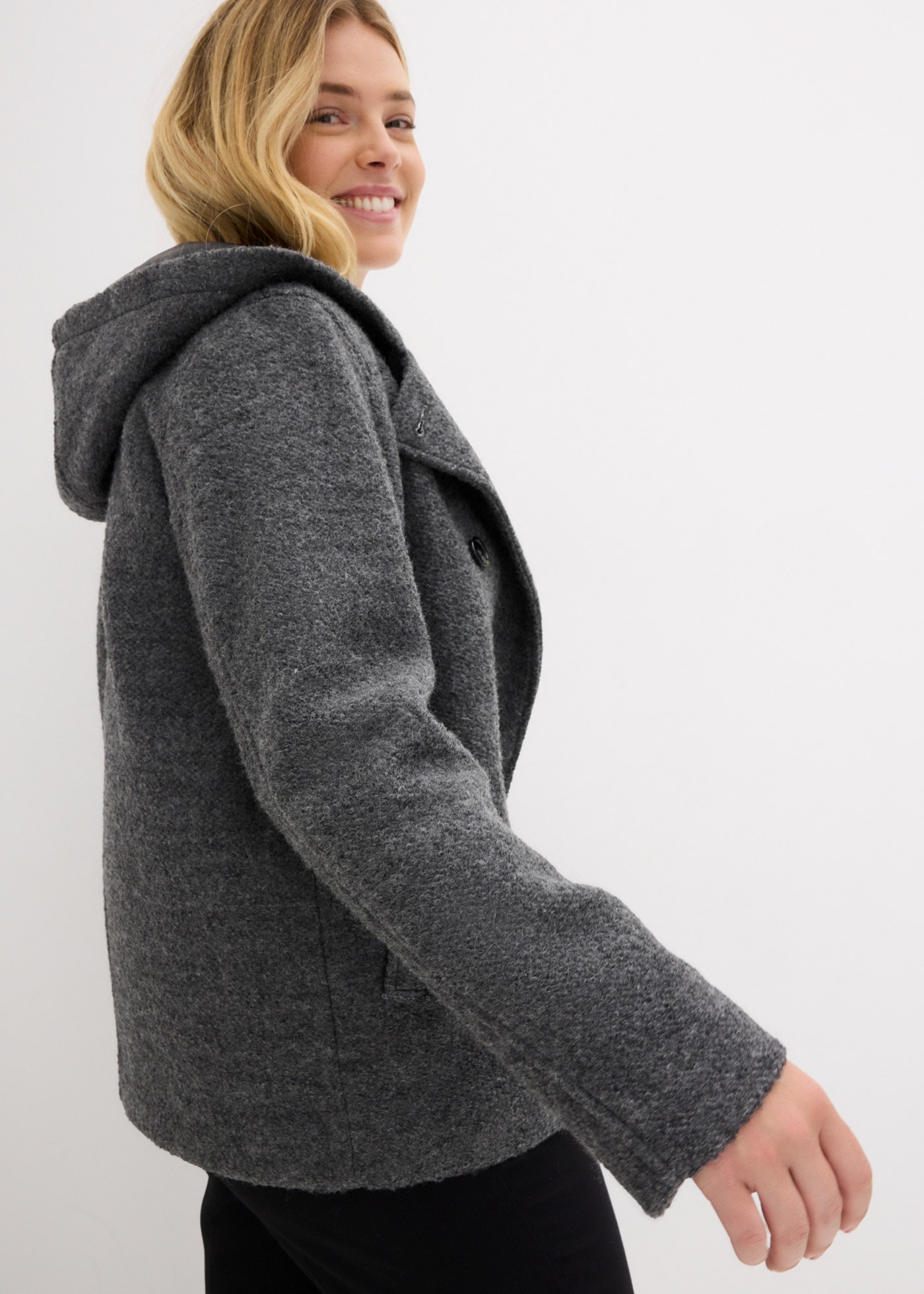 bonprix Cabanjacke Cabanjacke aus kuscheligem Bouclé