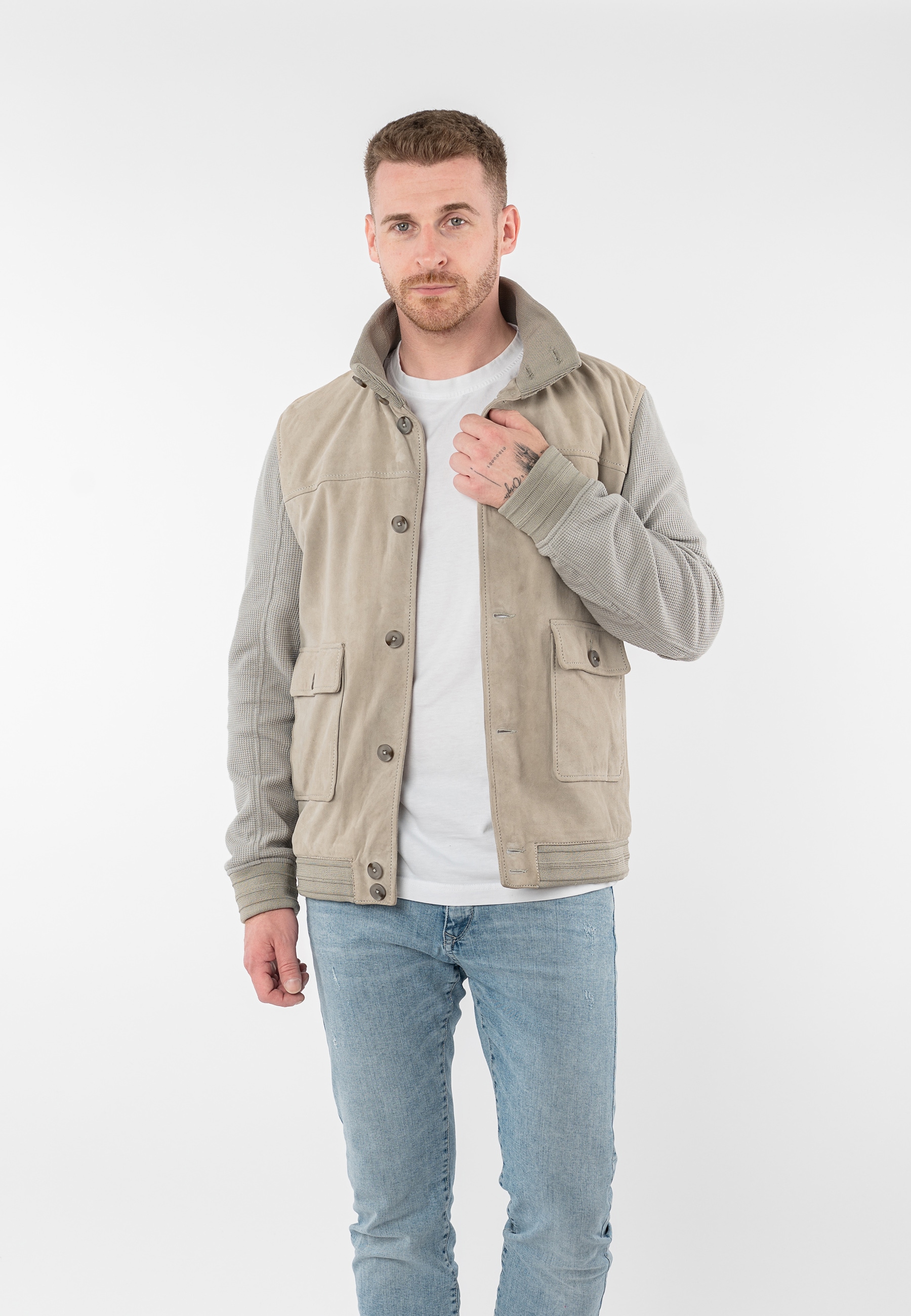 Mauritius Lederjacke »MMGranten« mit Stehkragen