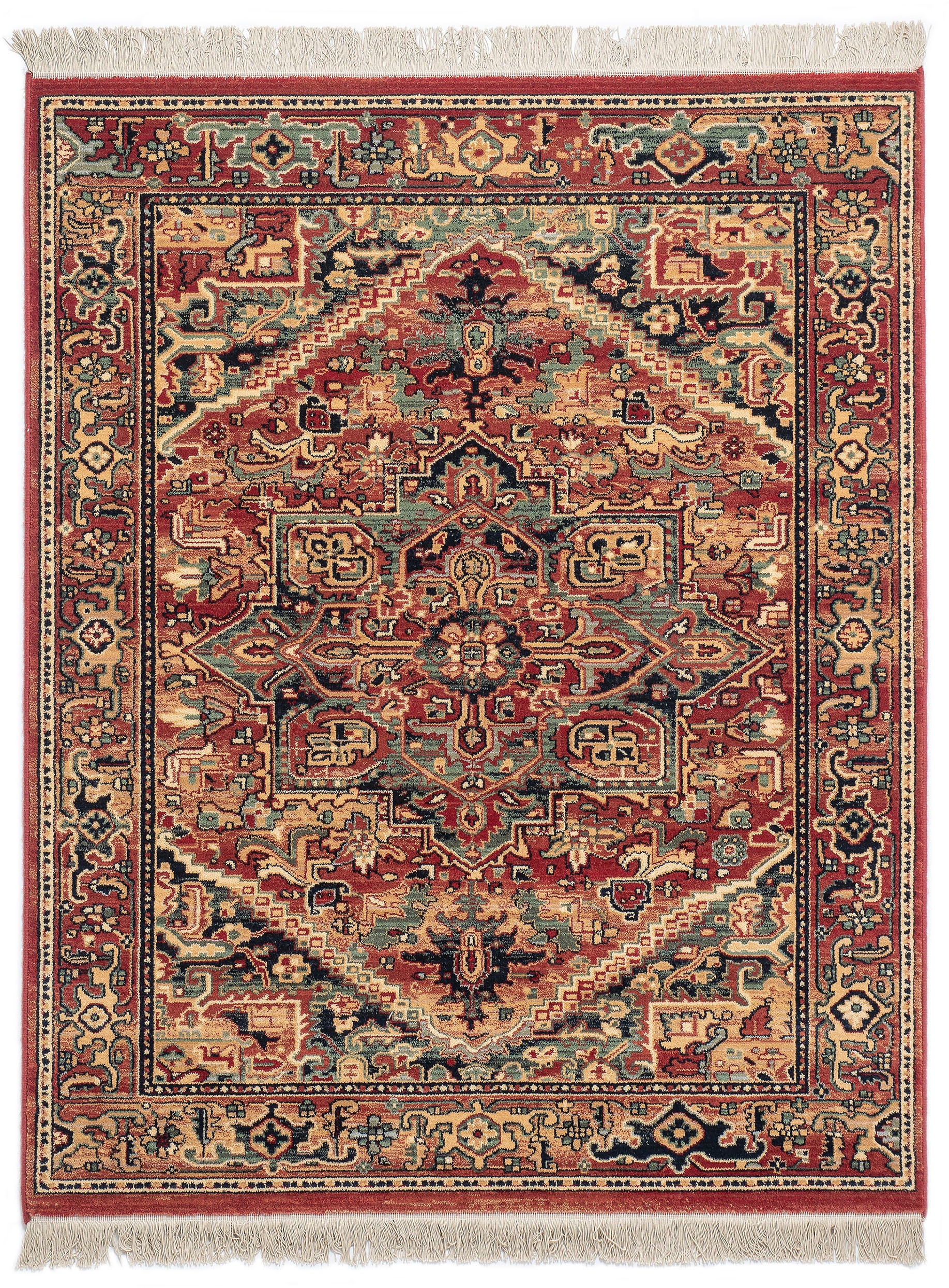 THEKO Wollteppich »Saharna 2886«, rechteckig, 10 mm Höhe, reine Wolle, Orient-Optik, mit Fransen