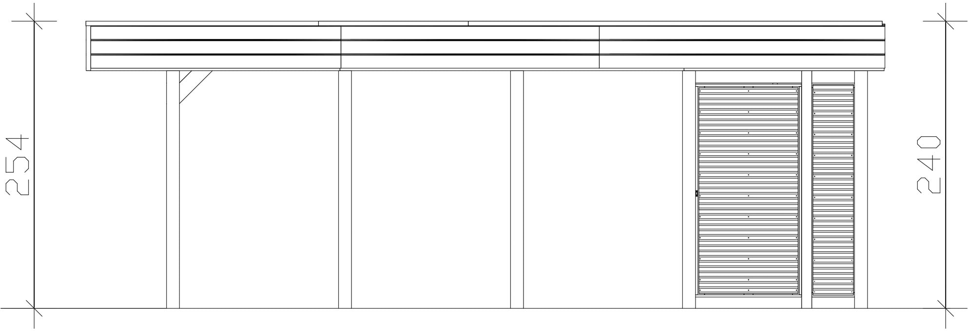 Skanholz Doppelcarport »Friesland Set 14«, Holz, 514 cm, Nussbaum